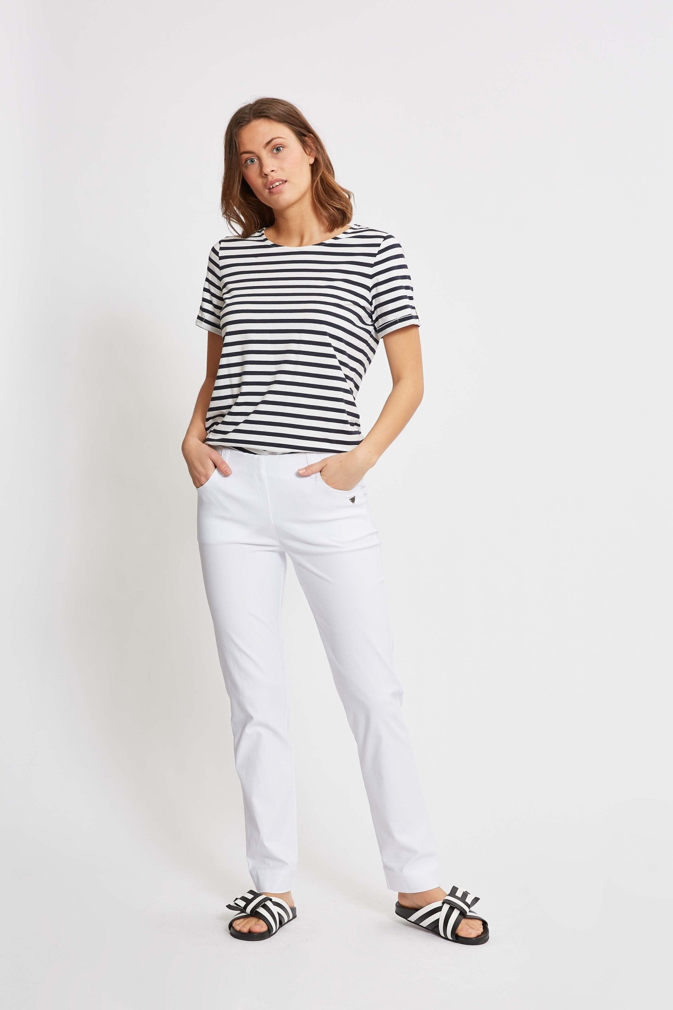 LAURIE Damen vegan Hose Kelly Regular Ml WeiÃŸ