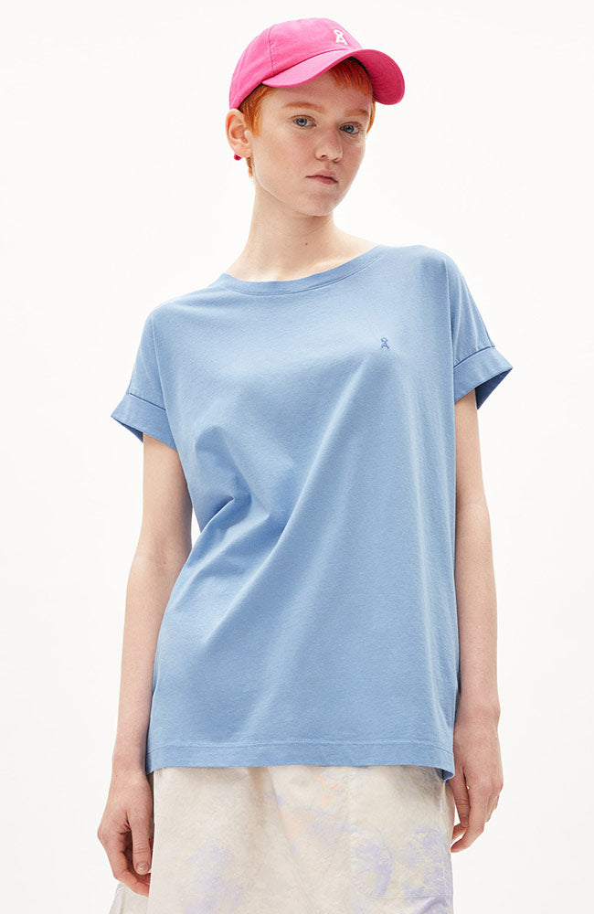 ARMEDANGELS womens vegan T-Shirt Idaara Iceberg Blue