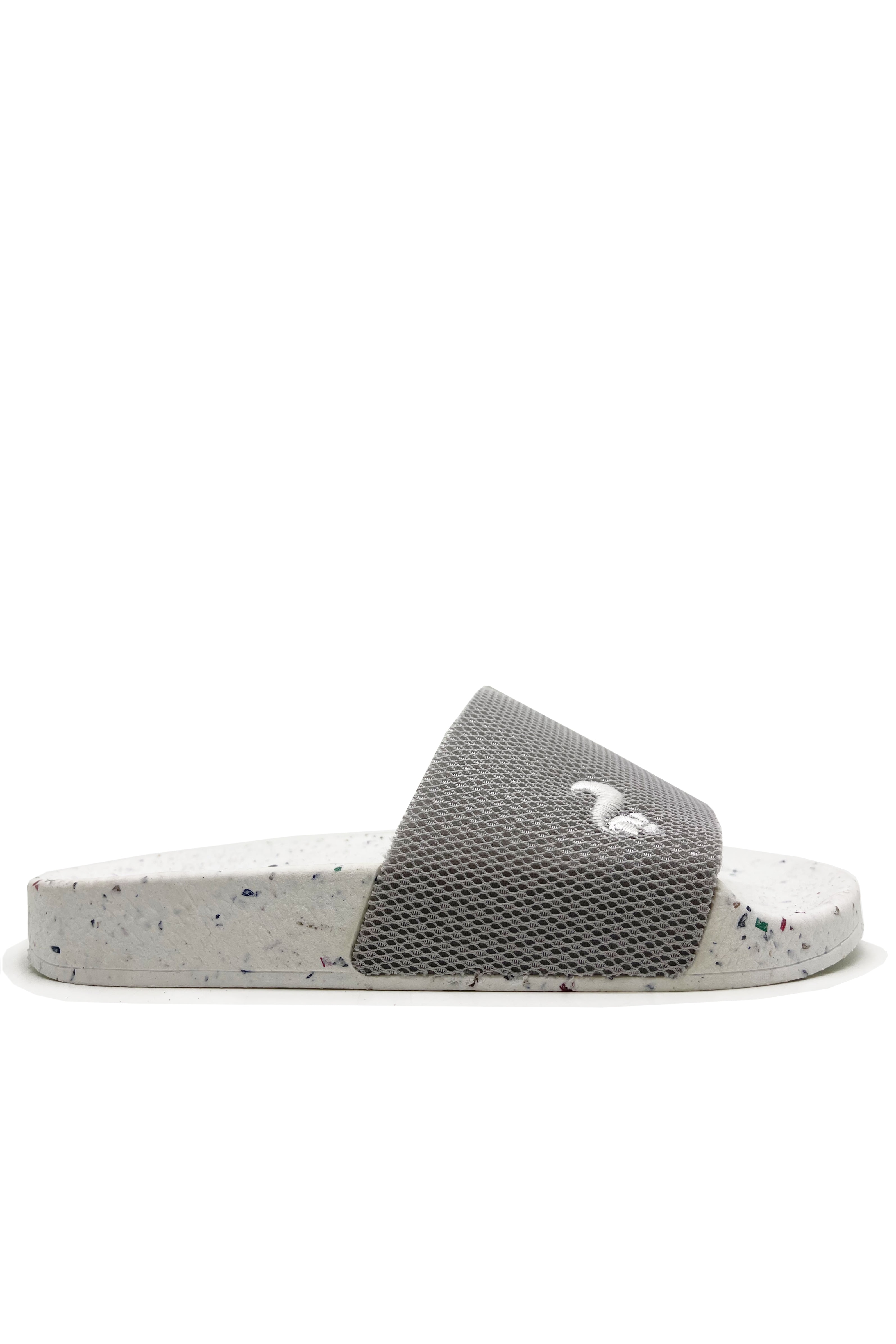 Thies Herren vegan Beach Slides Eco Grau & WeiÃŸ