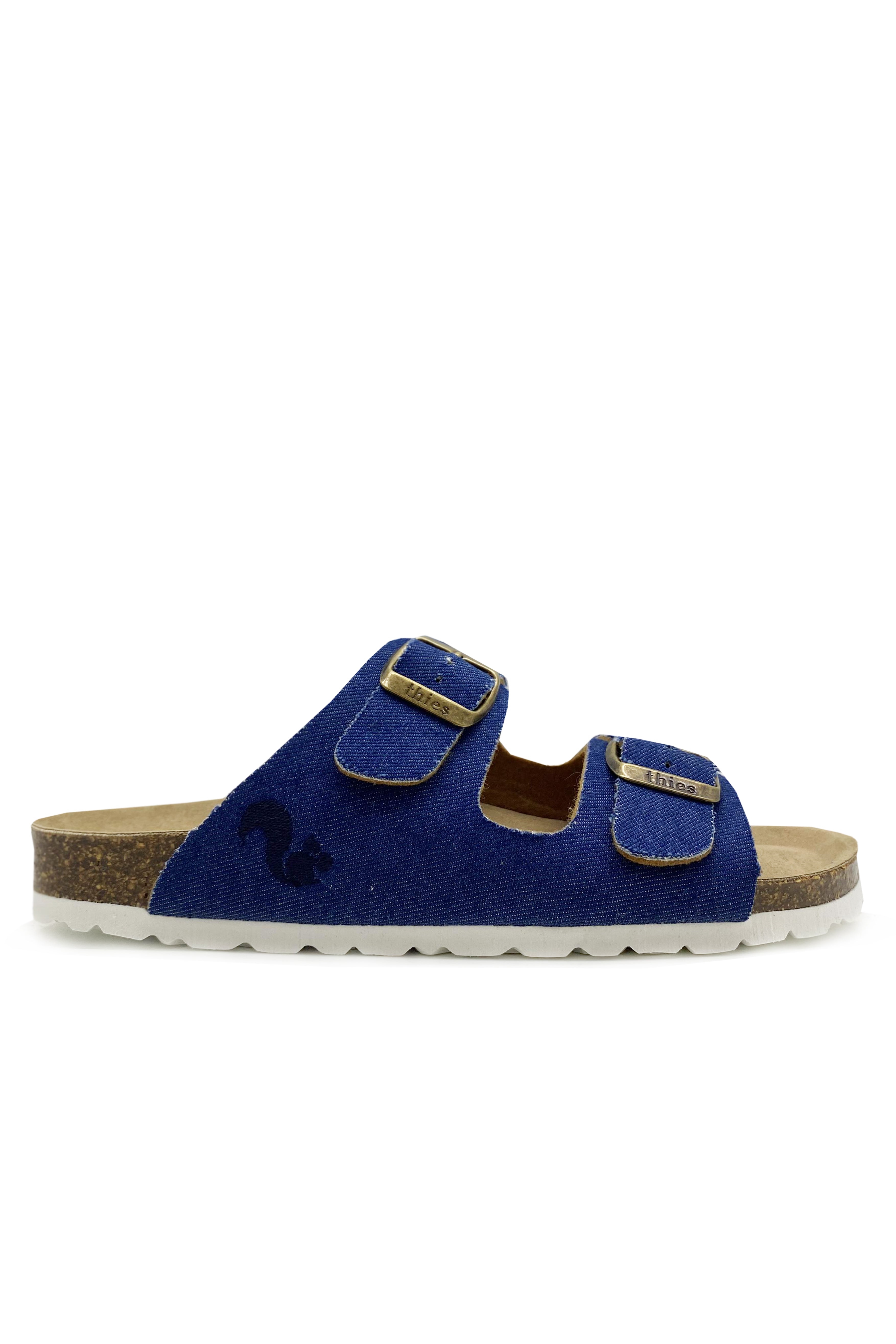 thies Damen vegan Sandalen Rec Denim Blau