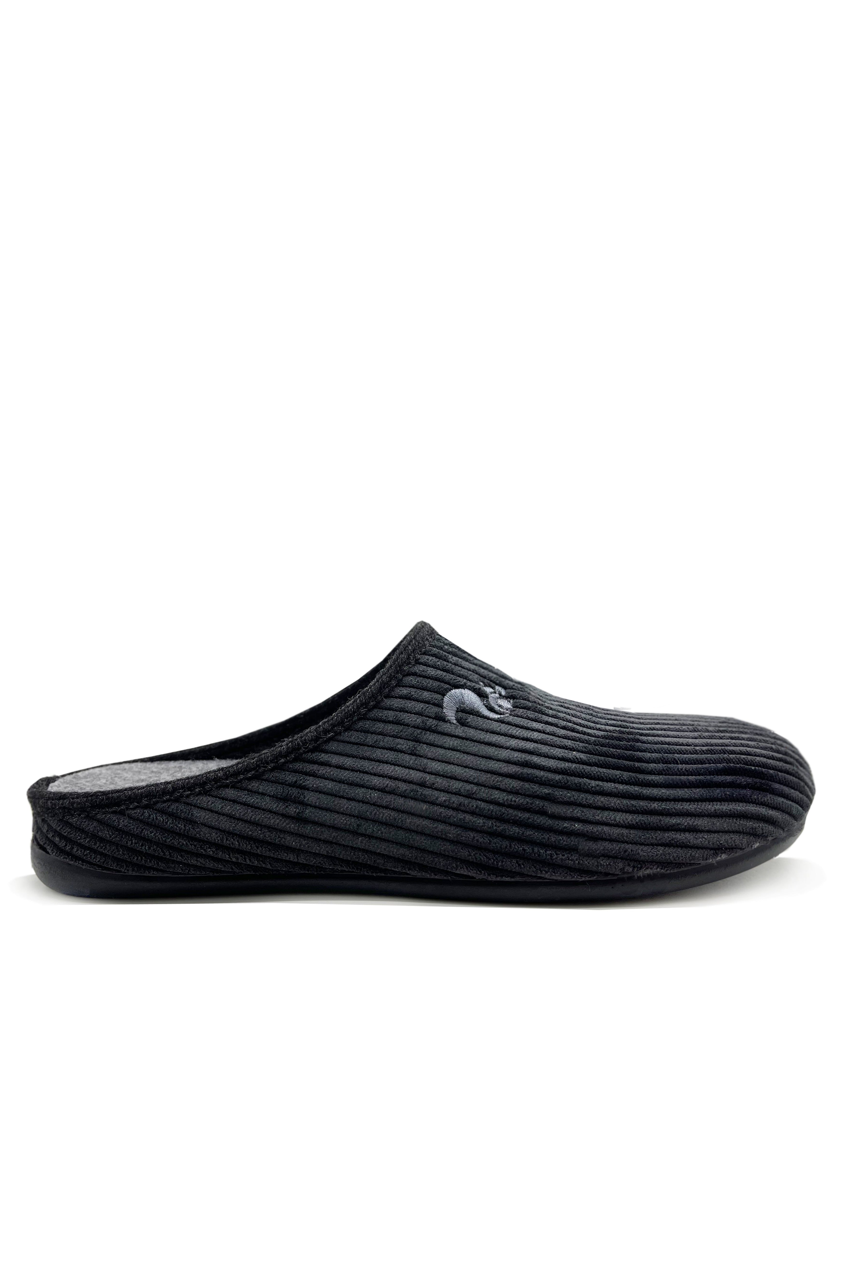 thies men vegan Slipper Eco Cord Dark Grey