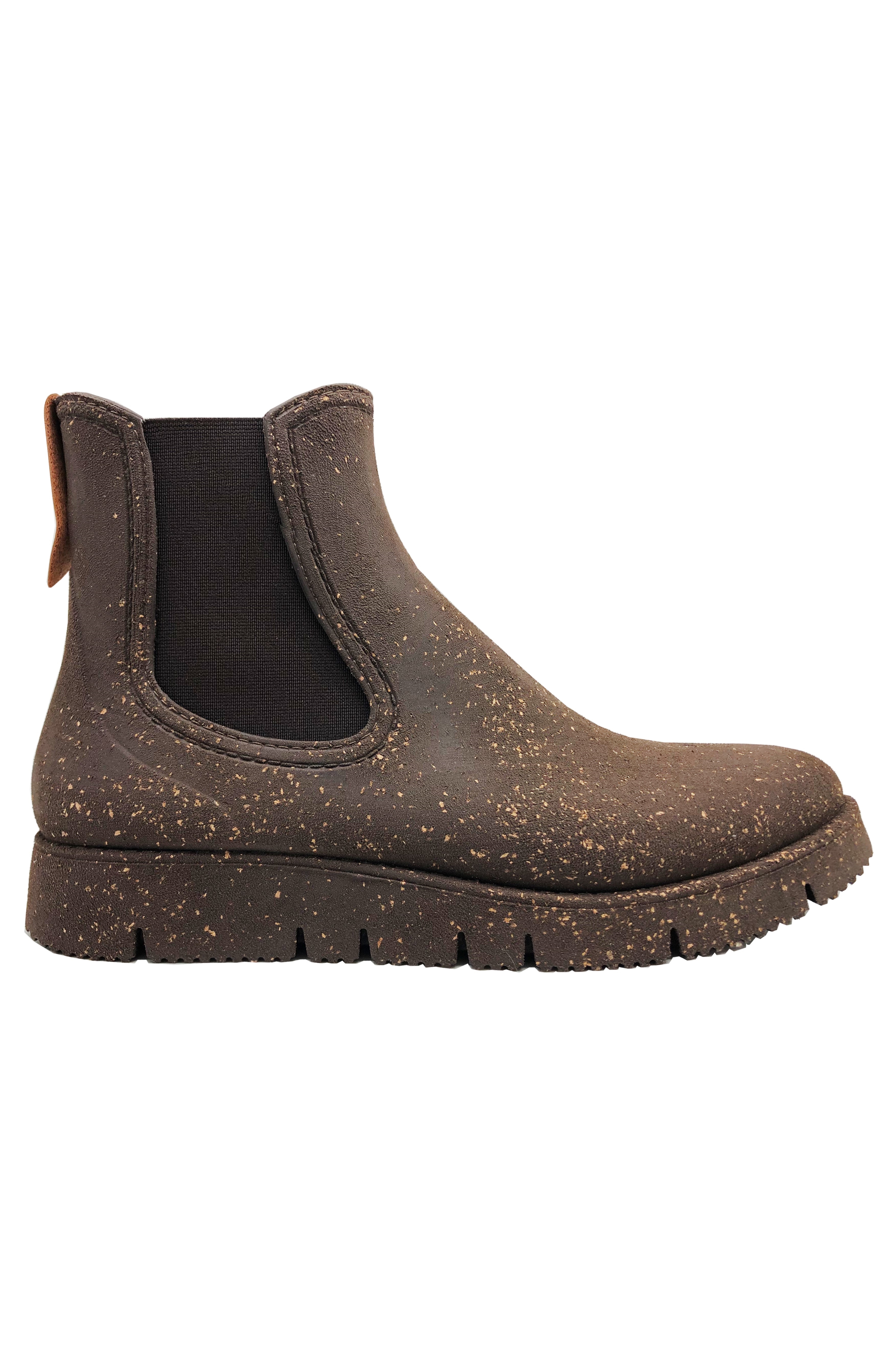 nat-2 Damen vegan Chelsea Regenstiefel Rugged Prime Cork Wasserdicht Braun