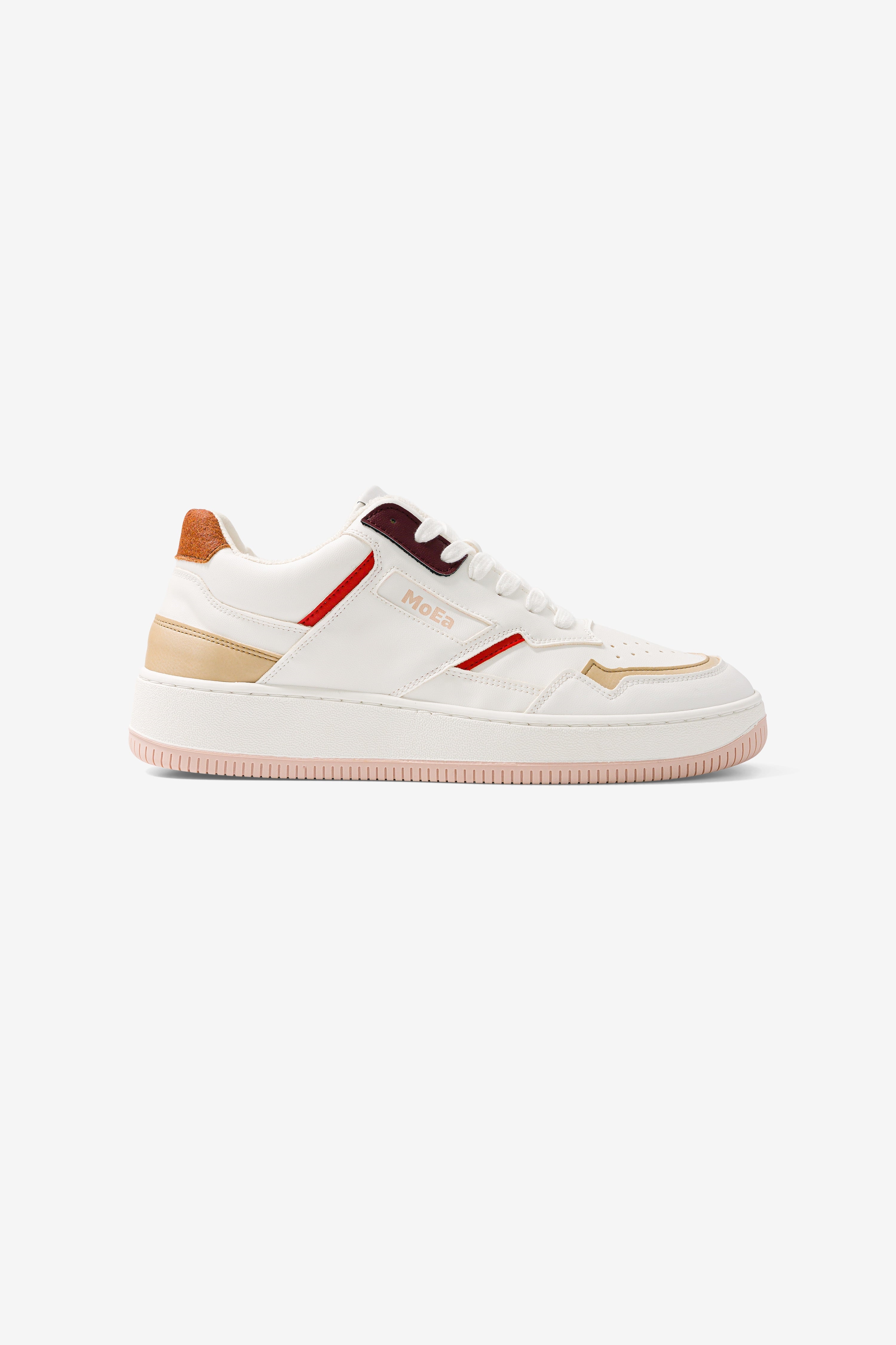 Image of MoEa mannen vegan Sneakers Gen1 All In Terra Cream Bruin Rood
