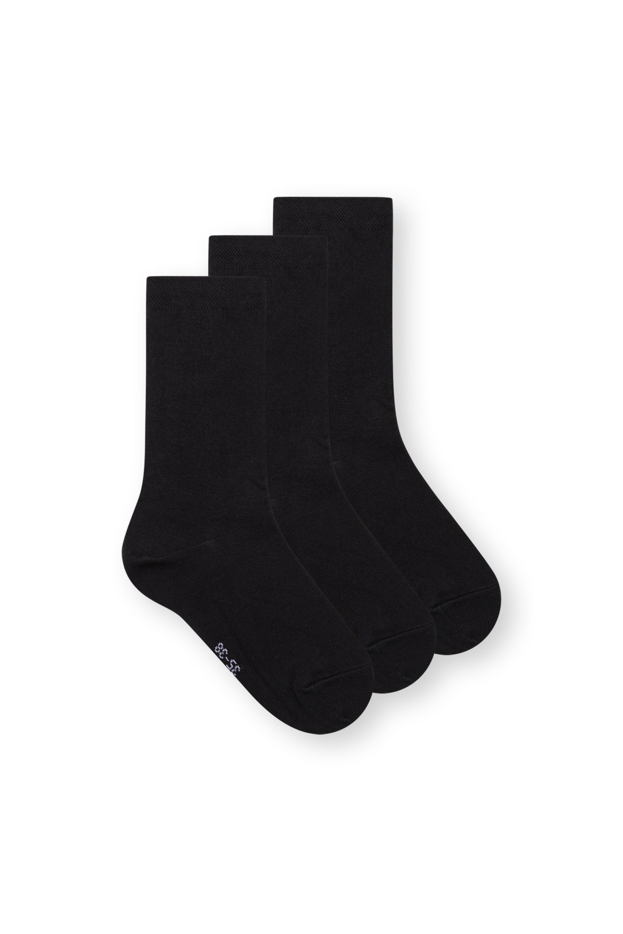 ThokkThokk womens vegan High Socks 3 Pack Black