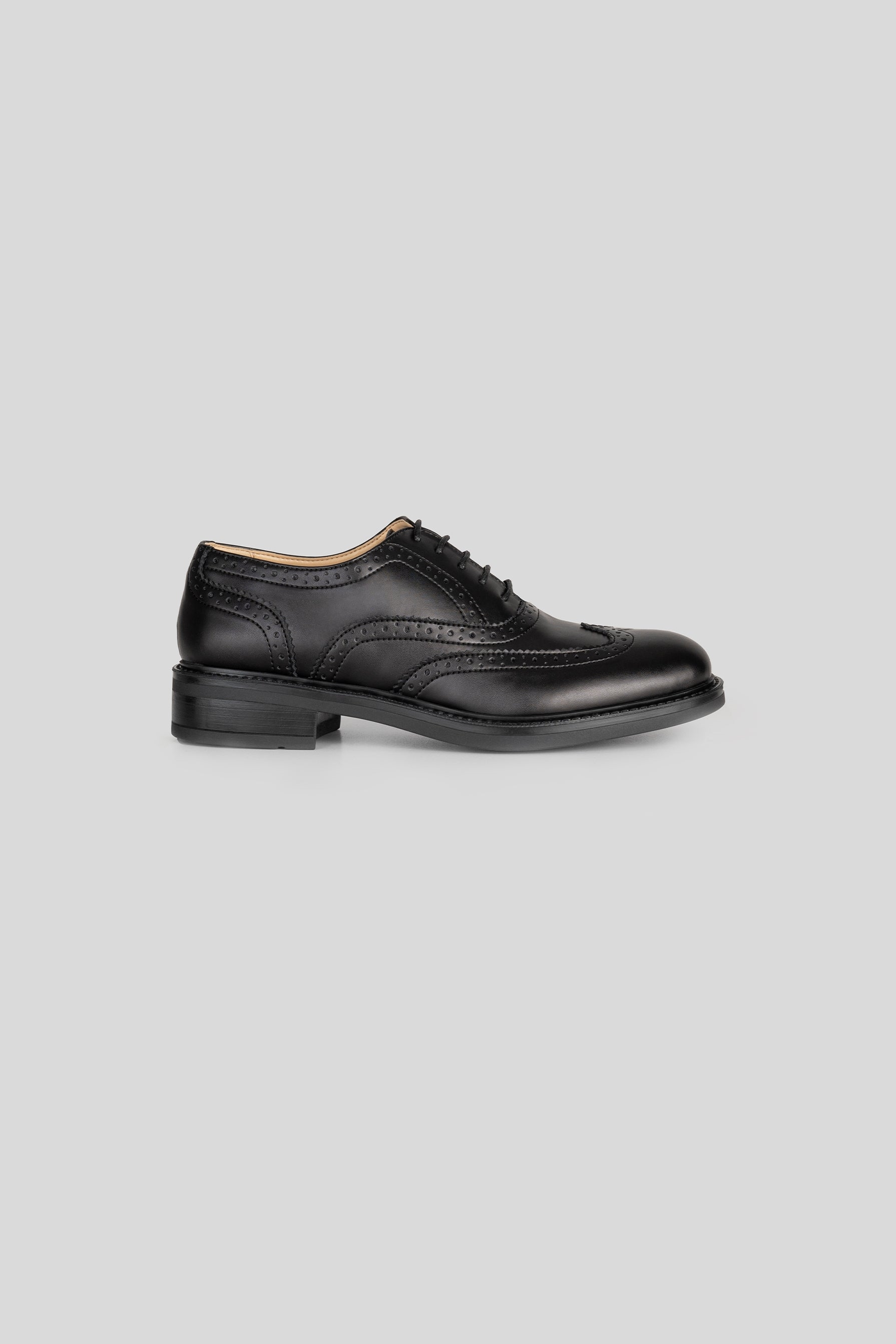 Solari Milano Damen vegan Oxford Brogue Schwarz