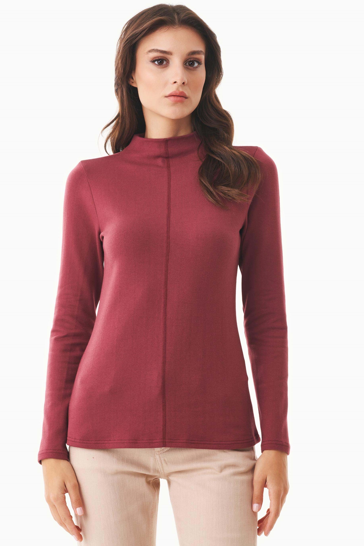 ORGANICATION Damen vegan Langarmshirt Syrah Rot
