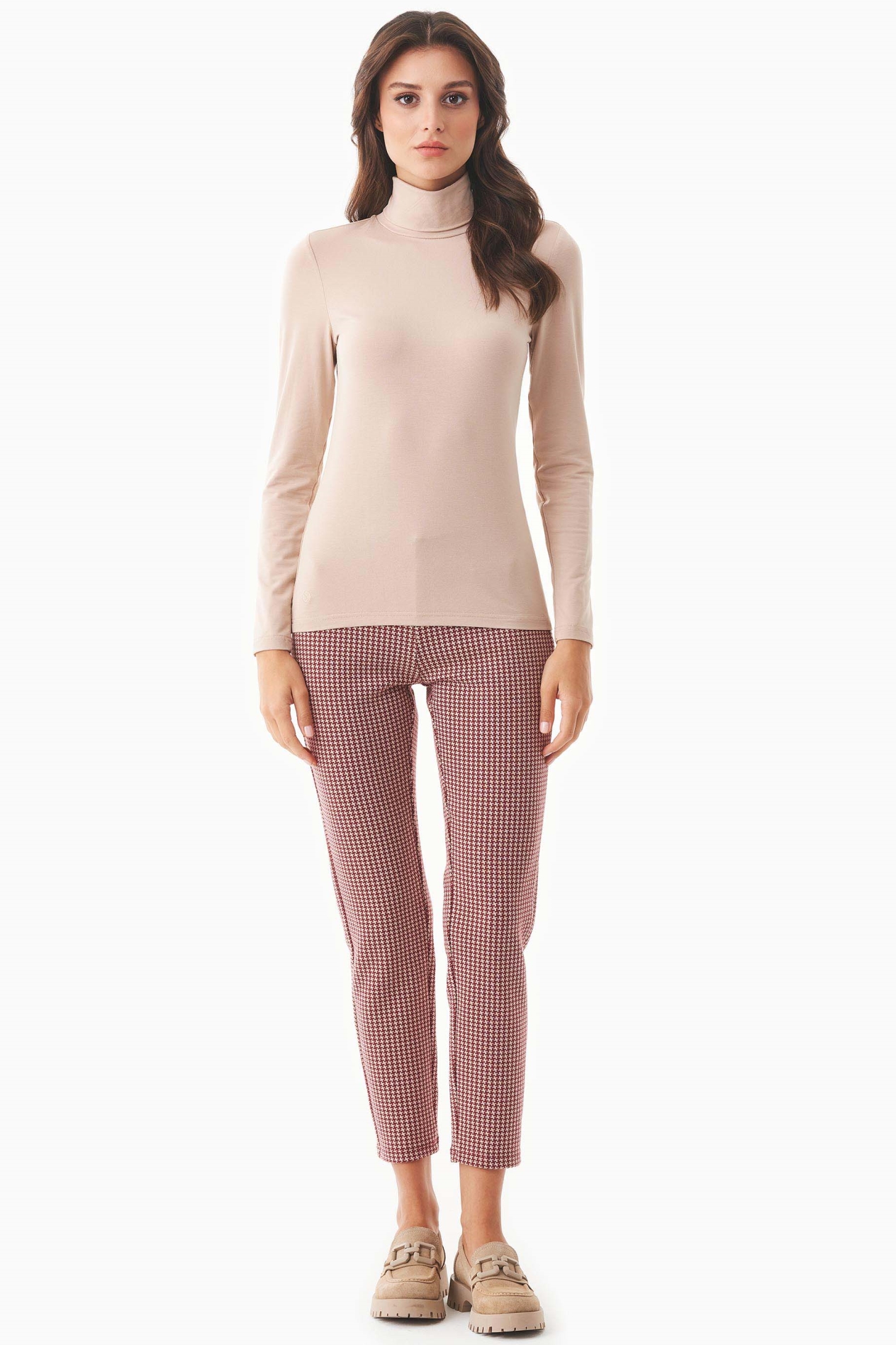 ORGANICATION Damen vegan Hose Pied De Poule Biologisch Baumwolle