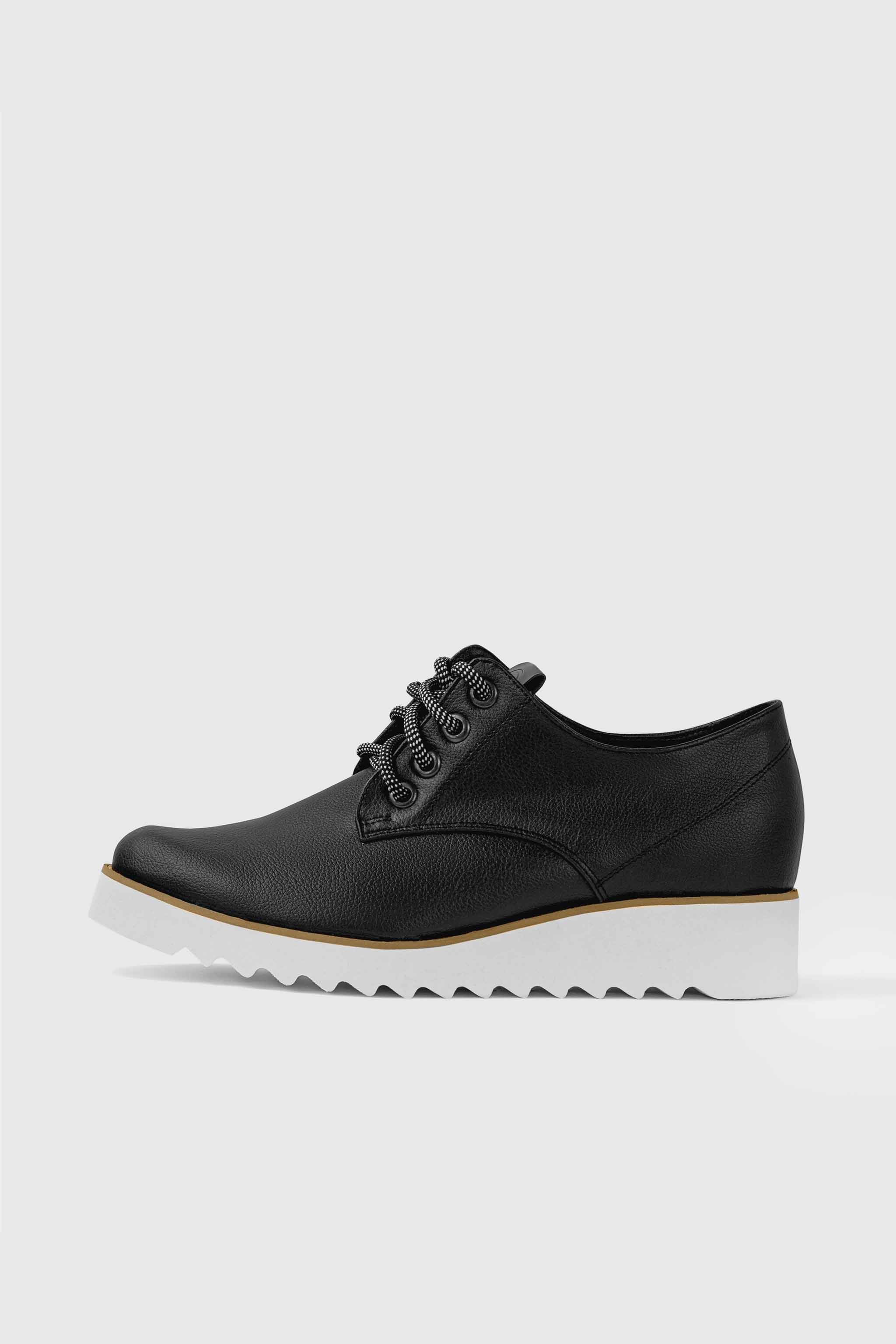 BOHEMA Damen vegan Schnürer Oxford Street Schwarz
