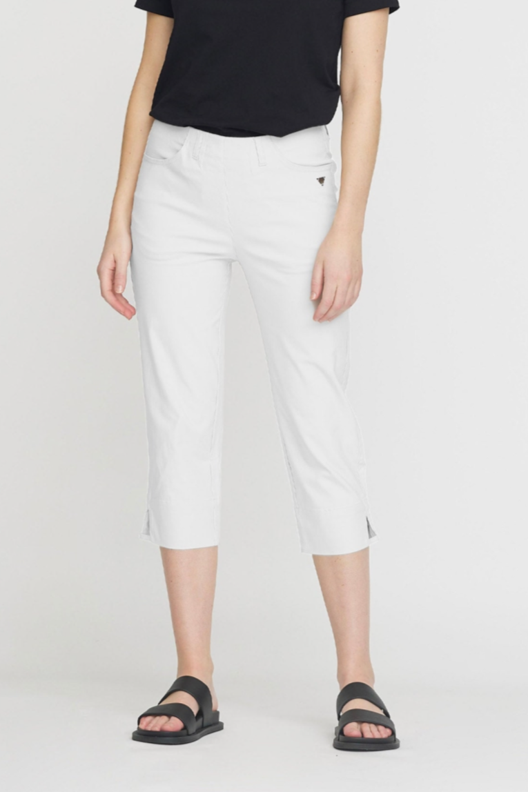 Image of LAURIE dames vegan Broek Anabelle Regular Capri Middellang Wit