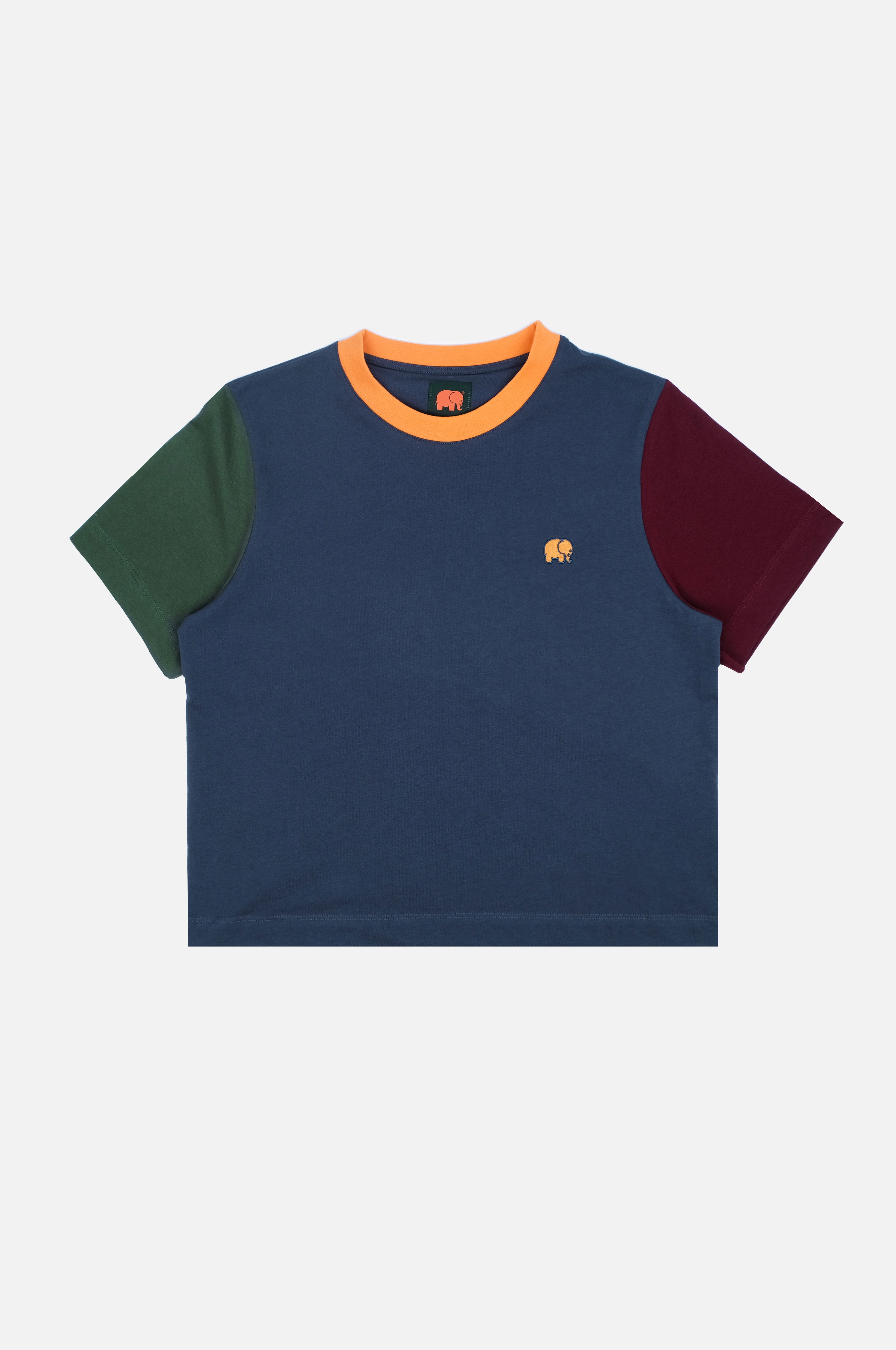 Trendsplant womens vegan T-Shirt Color Block Blue