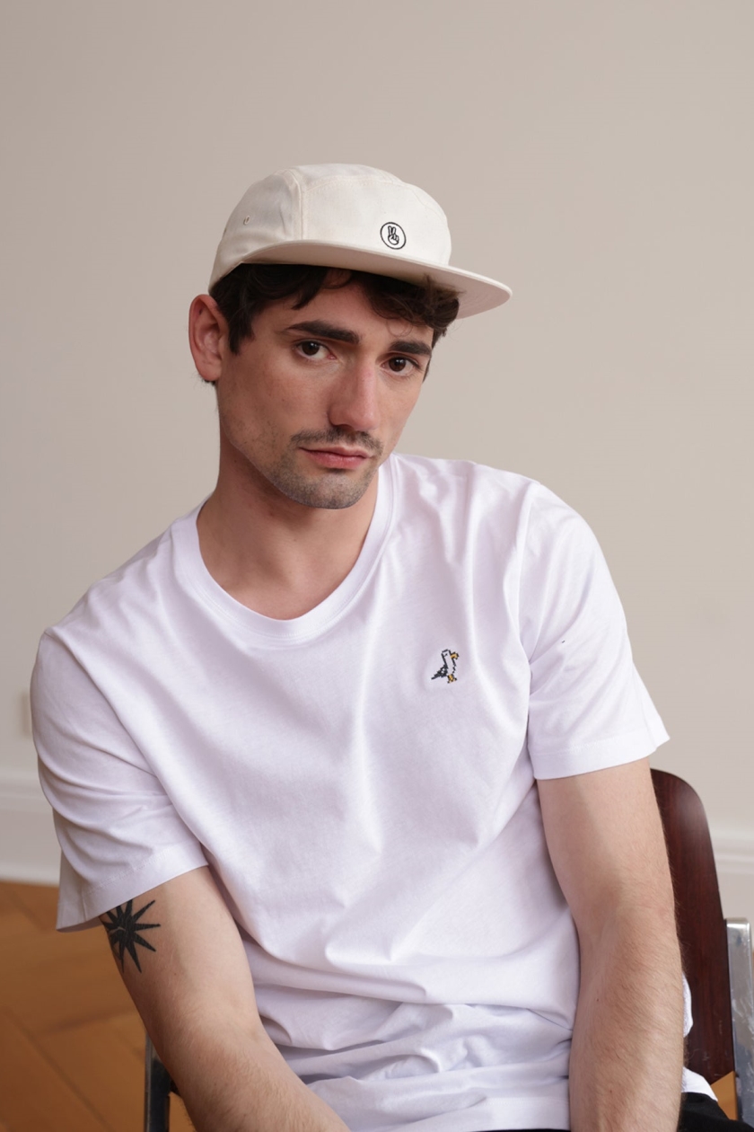 Hafendieb men vegan Cap Peace 5panel Creme