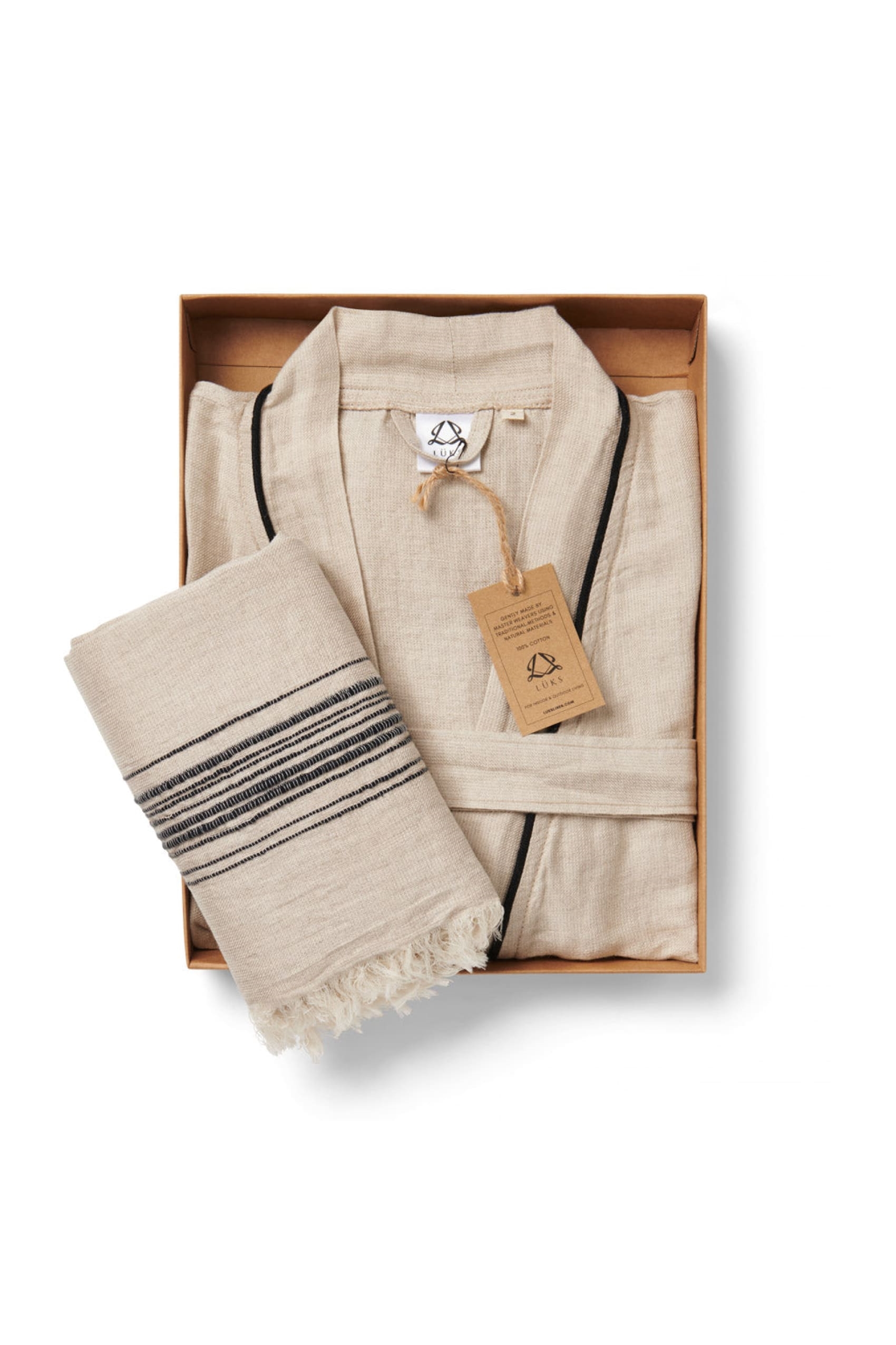 Image of Luks unisex vegan Luxe Linnen Loungewear Cadeauset Ceren Ink