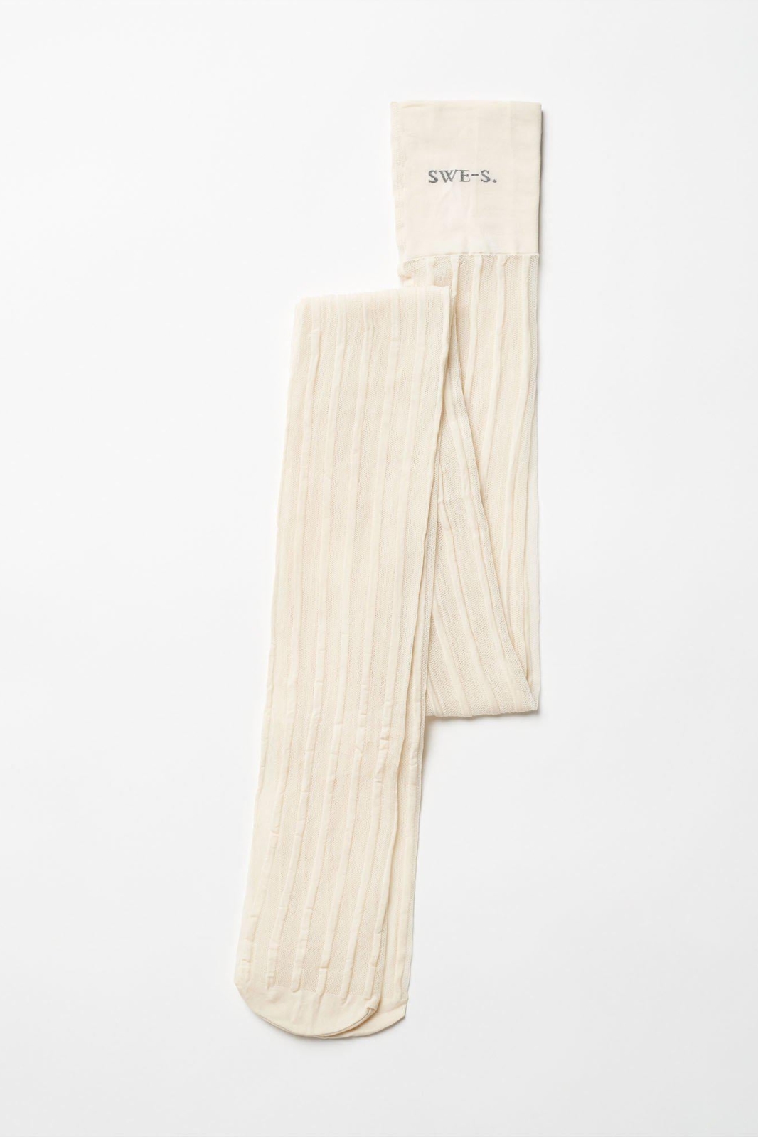 Swedish Stockings womens vegan Tights Siri Stripe Ivory