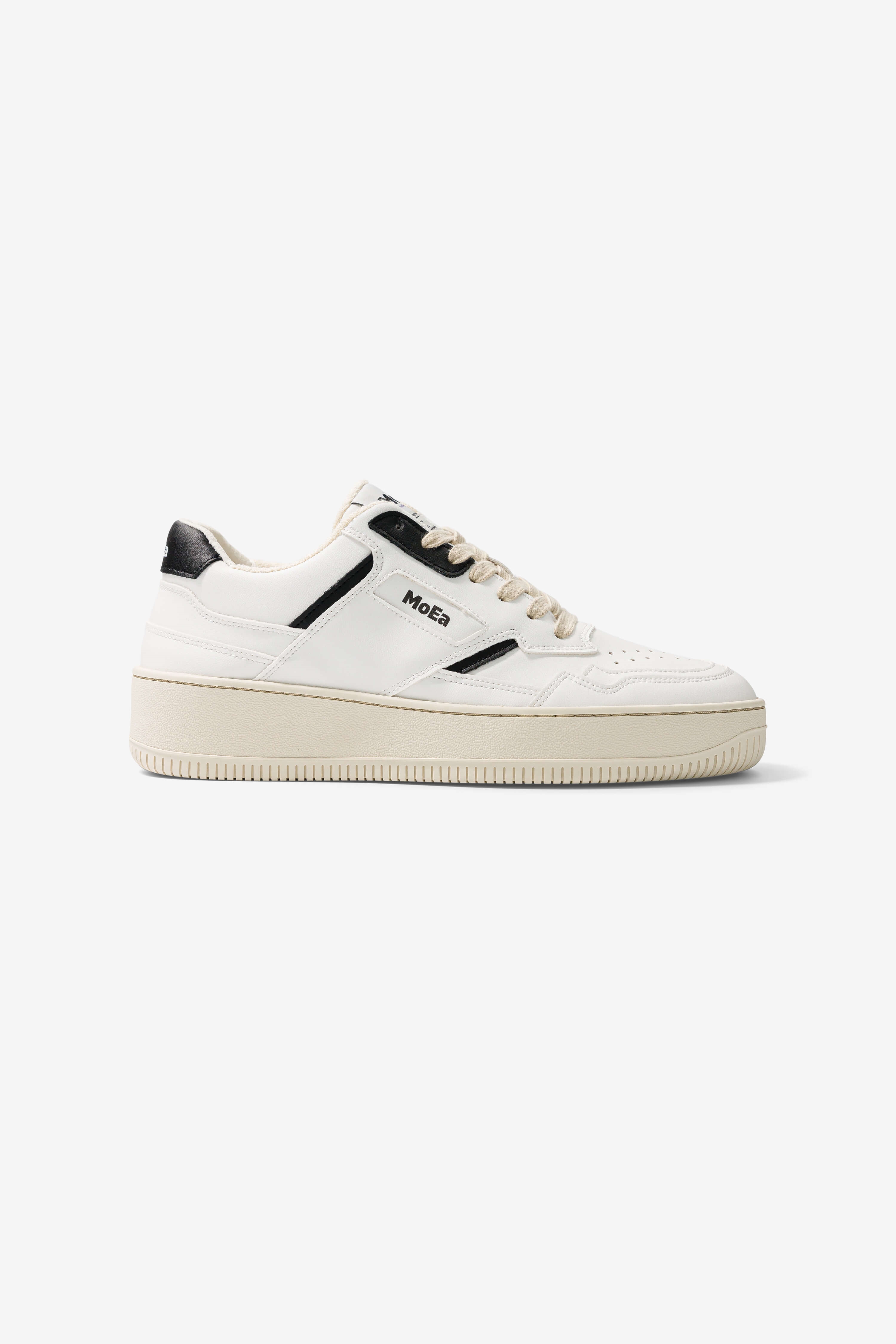Image of MoEa mannen vegan Sneakers Gen1 Druiven Retro Wit & Zwart