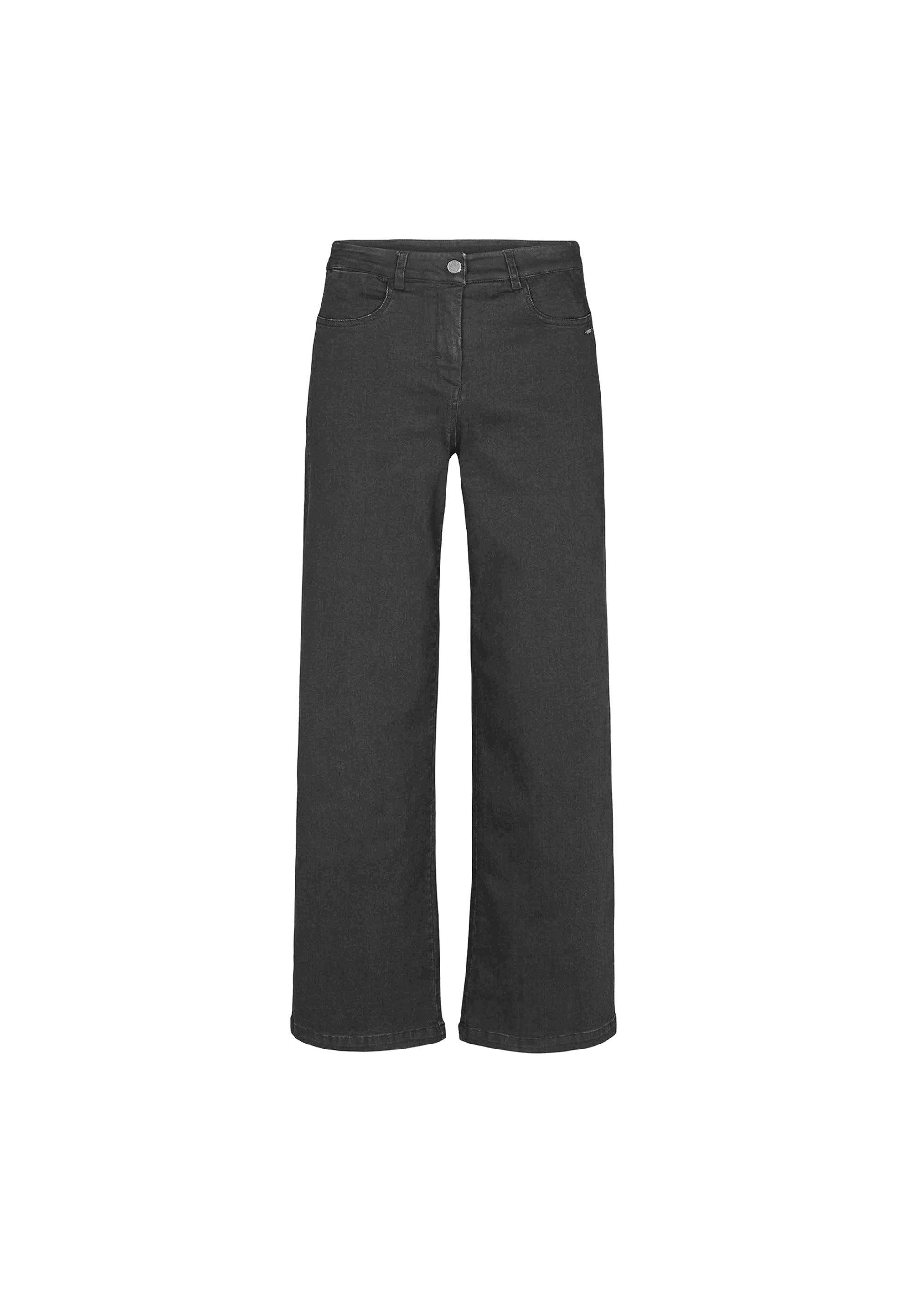 LAURIE Damen vegan Hose Serene 5-Pocket Loose Medium Length Schwarz