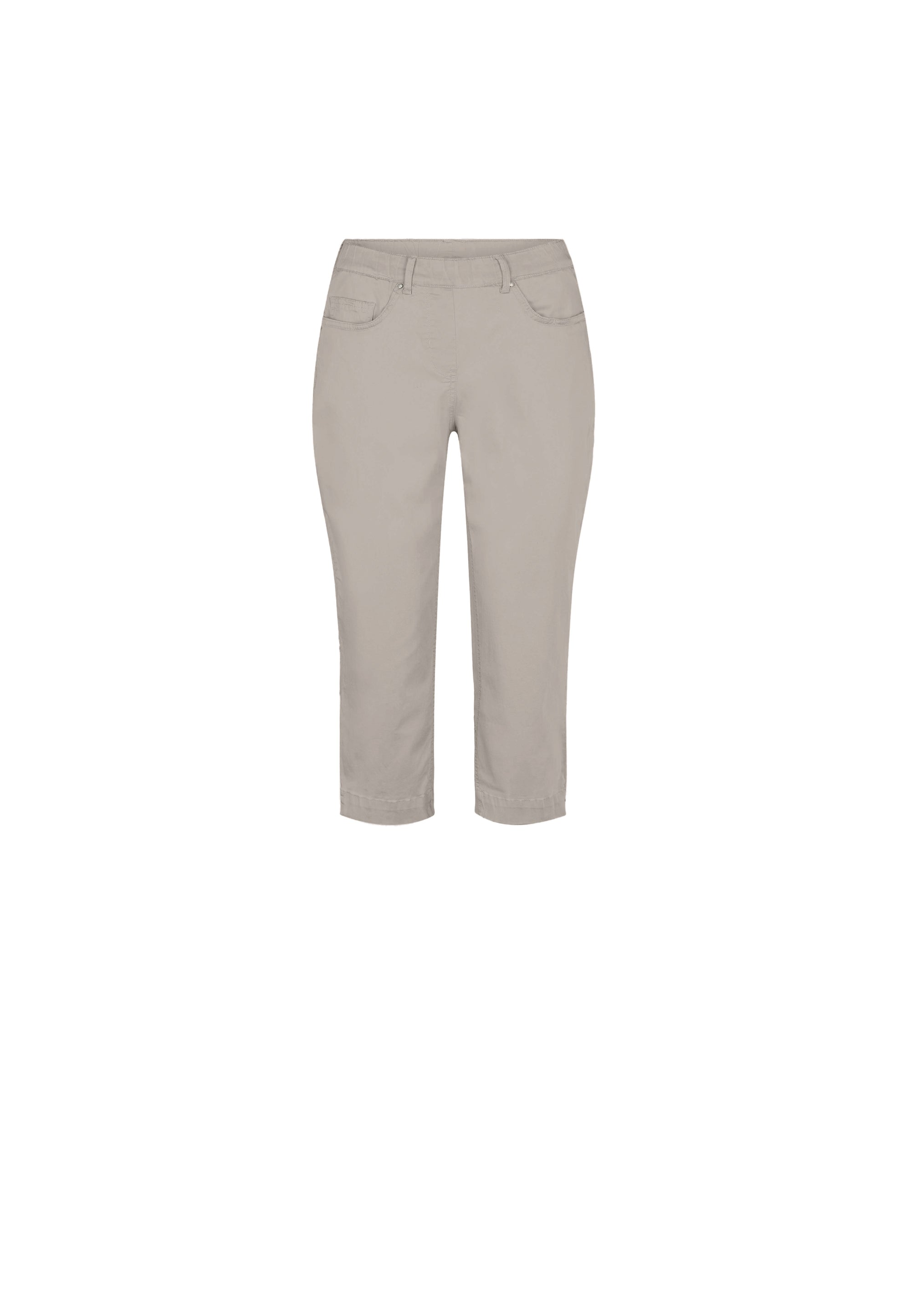 LAURIE Damen vegan Hose Hannah Regular Capri Mittellang Grau Sand