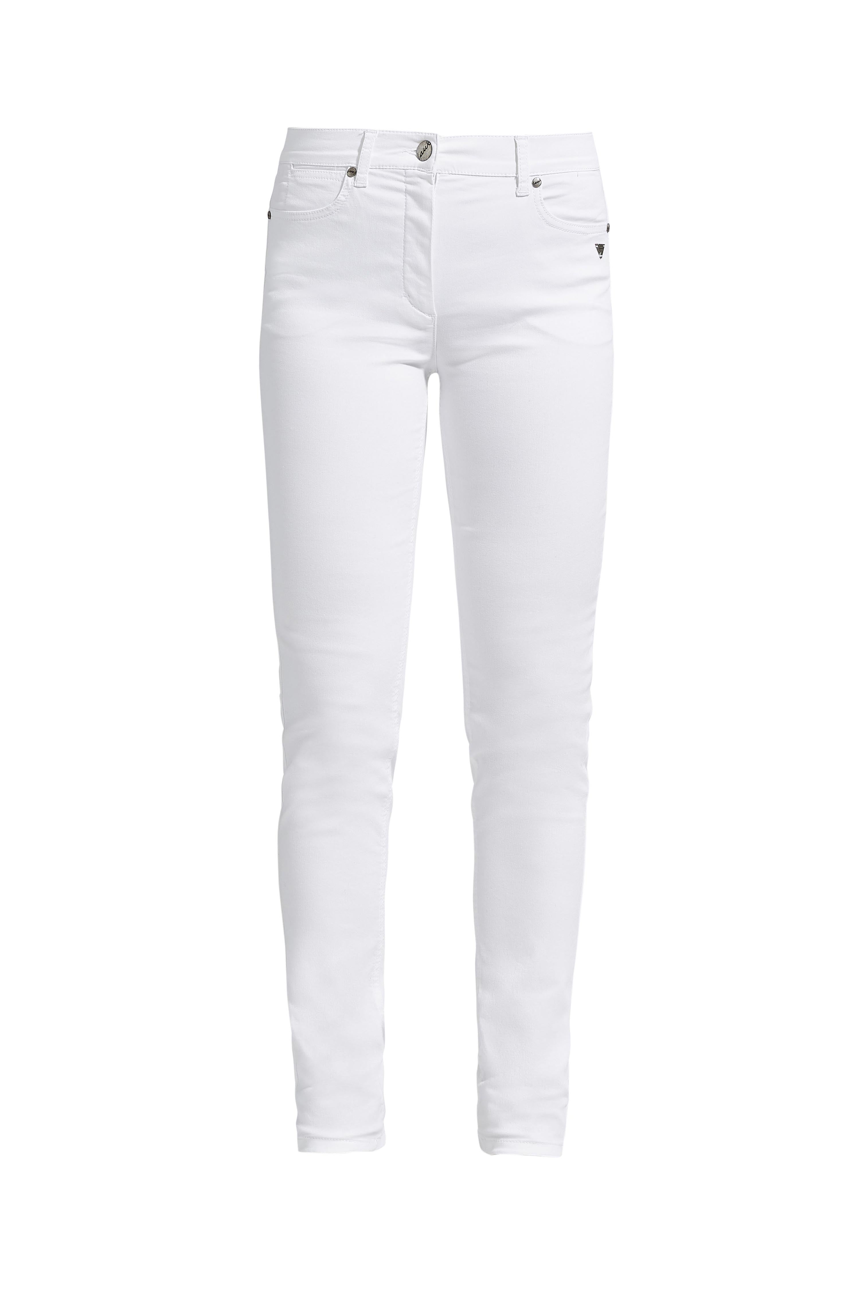 LAURIE Damen vegan Hose Laura Slim Mittellang WeiÃŸ