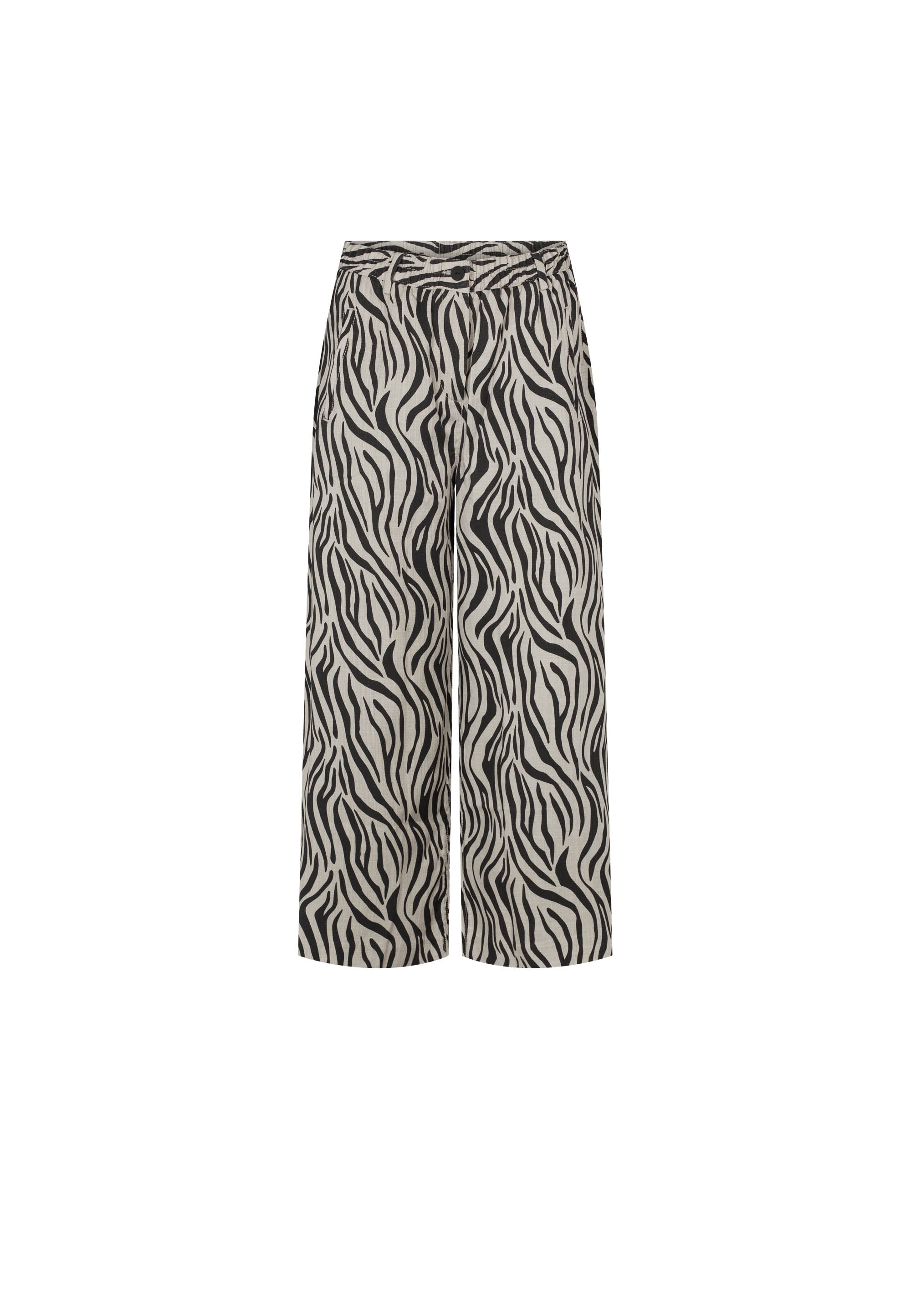 LAURIE Damen vegan Hose Hilde Loose Crop Grau Sand Print