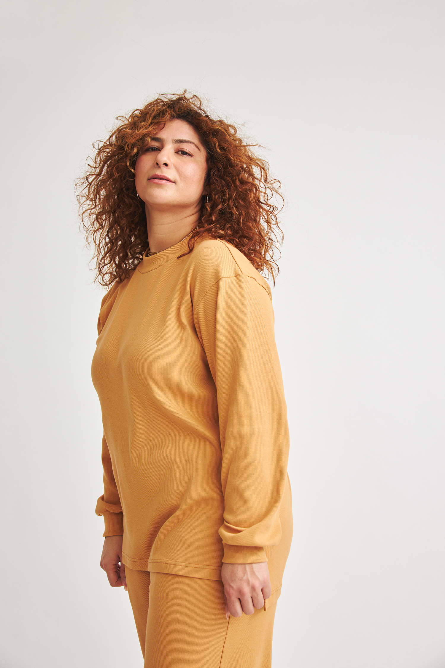 BaÃ¬ge the Label Damen vegan Sweatshirt Bex Unisex Karamell