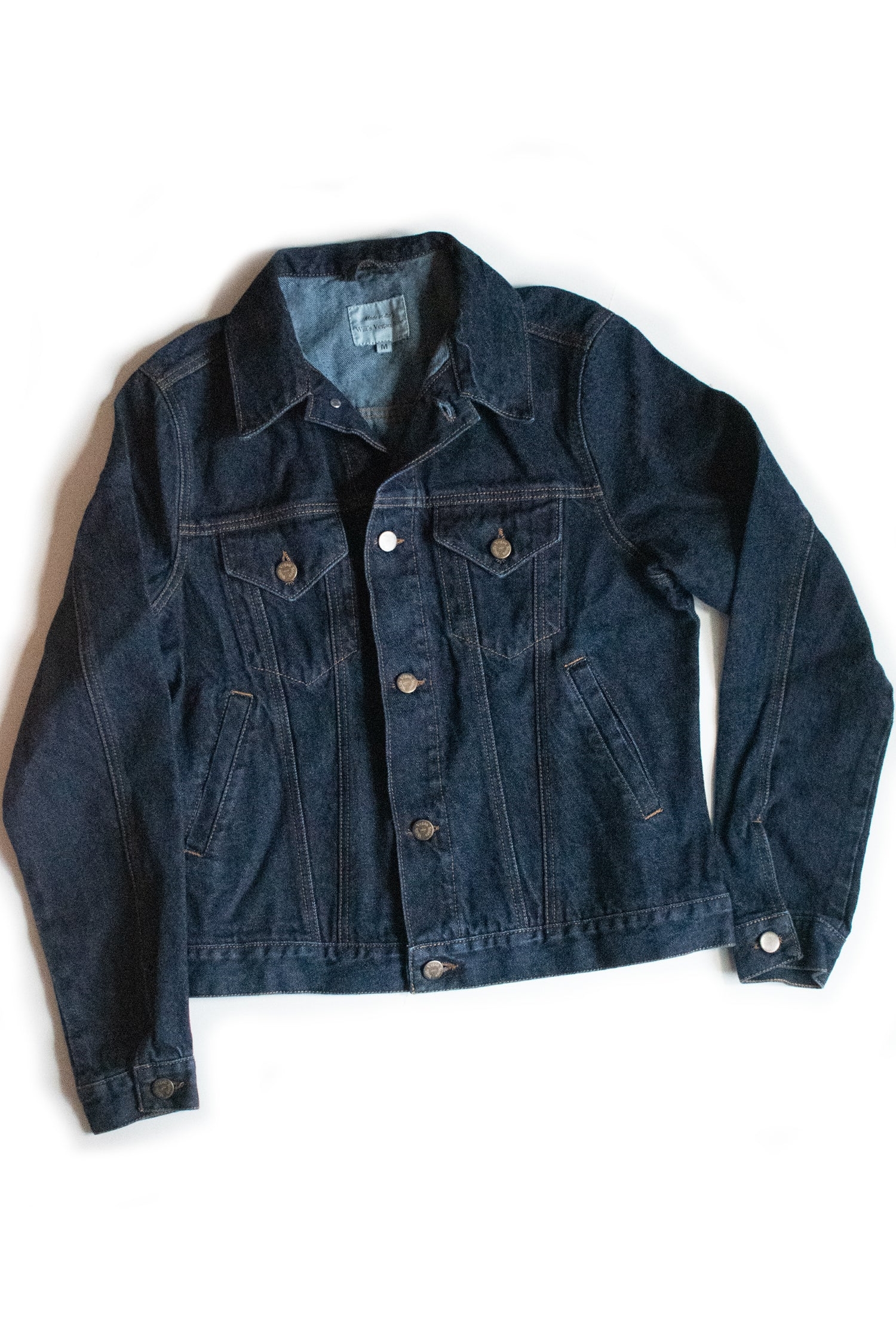 Image of Will's Vegan Store dames vegan Klassiek Spijkerjack Voor Dames, Donkerblauw