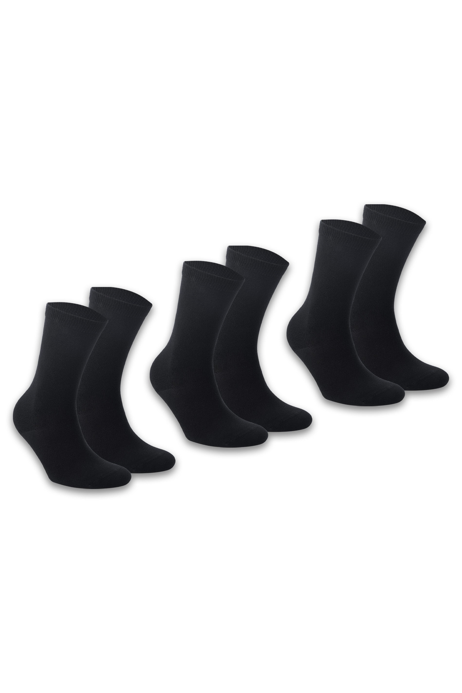 ORGANICATION womens vegan Socks Succot 3-Pack Black