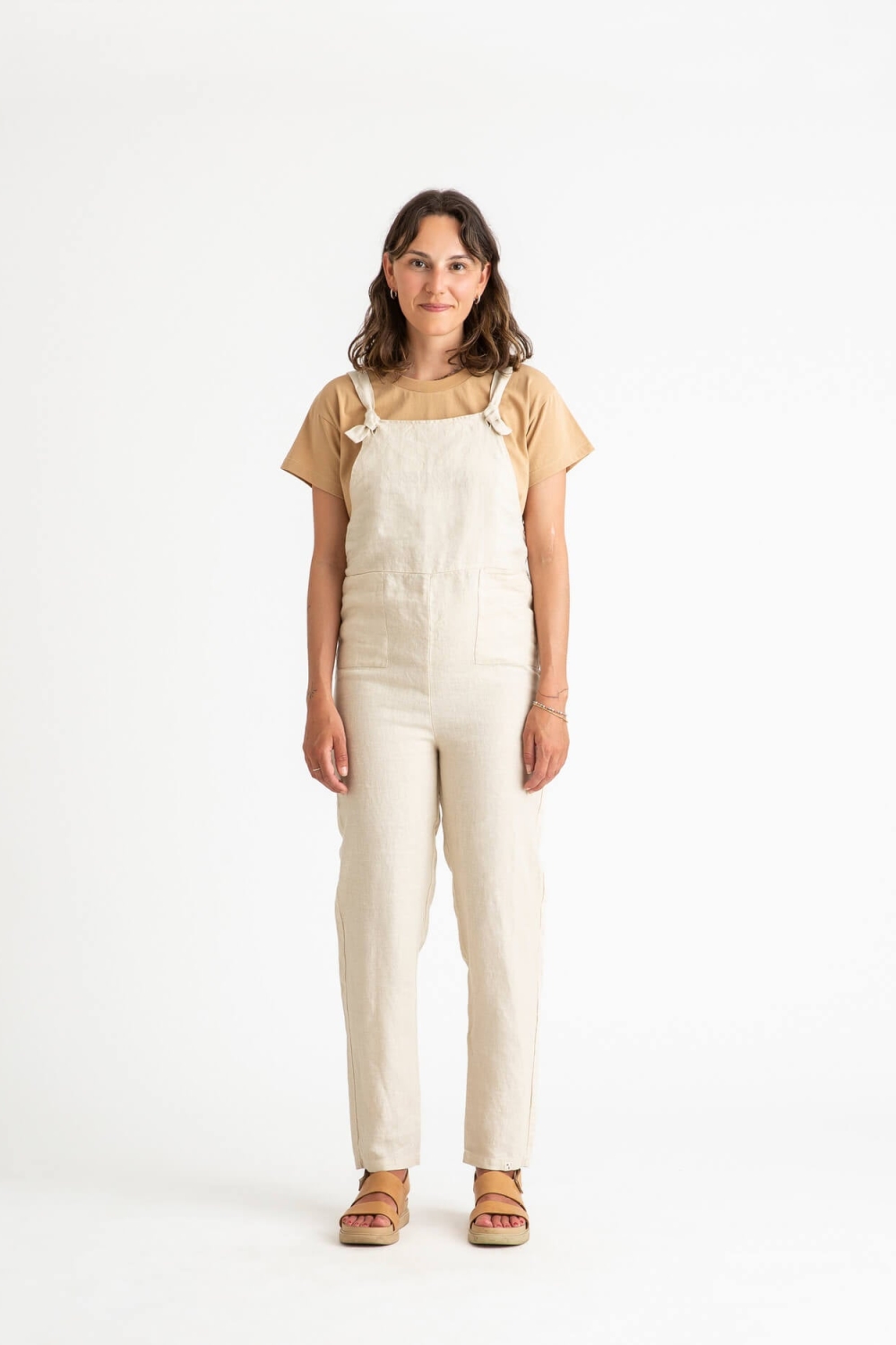 Image of MATONA dames vegan Overal Linnen Amandel