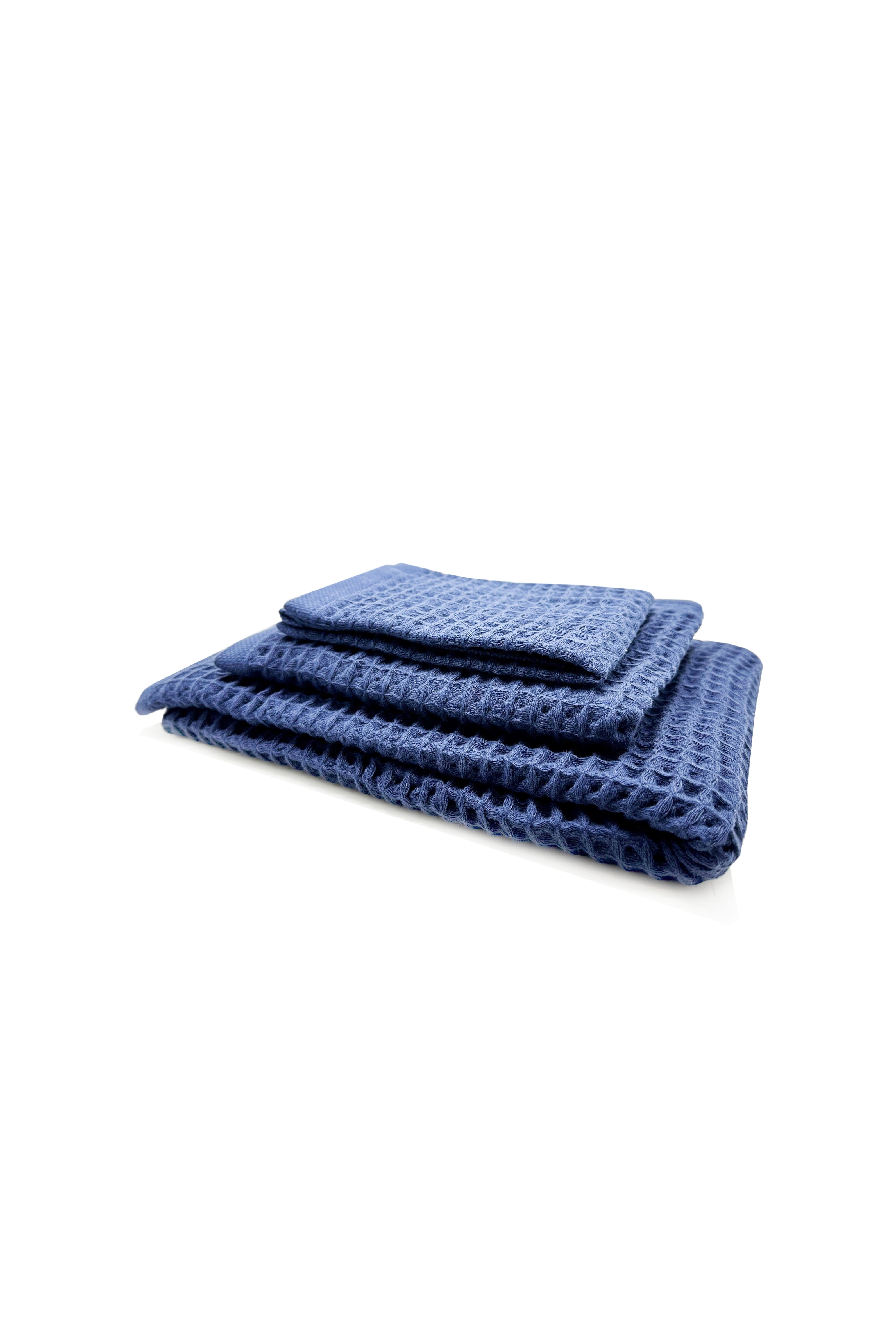 Image of thies unisex vegan Washi Matou Wafelhanddoek Neri Marineblauw