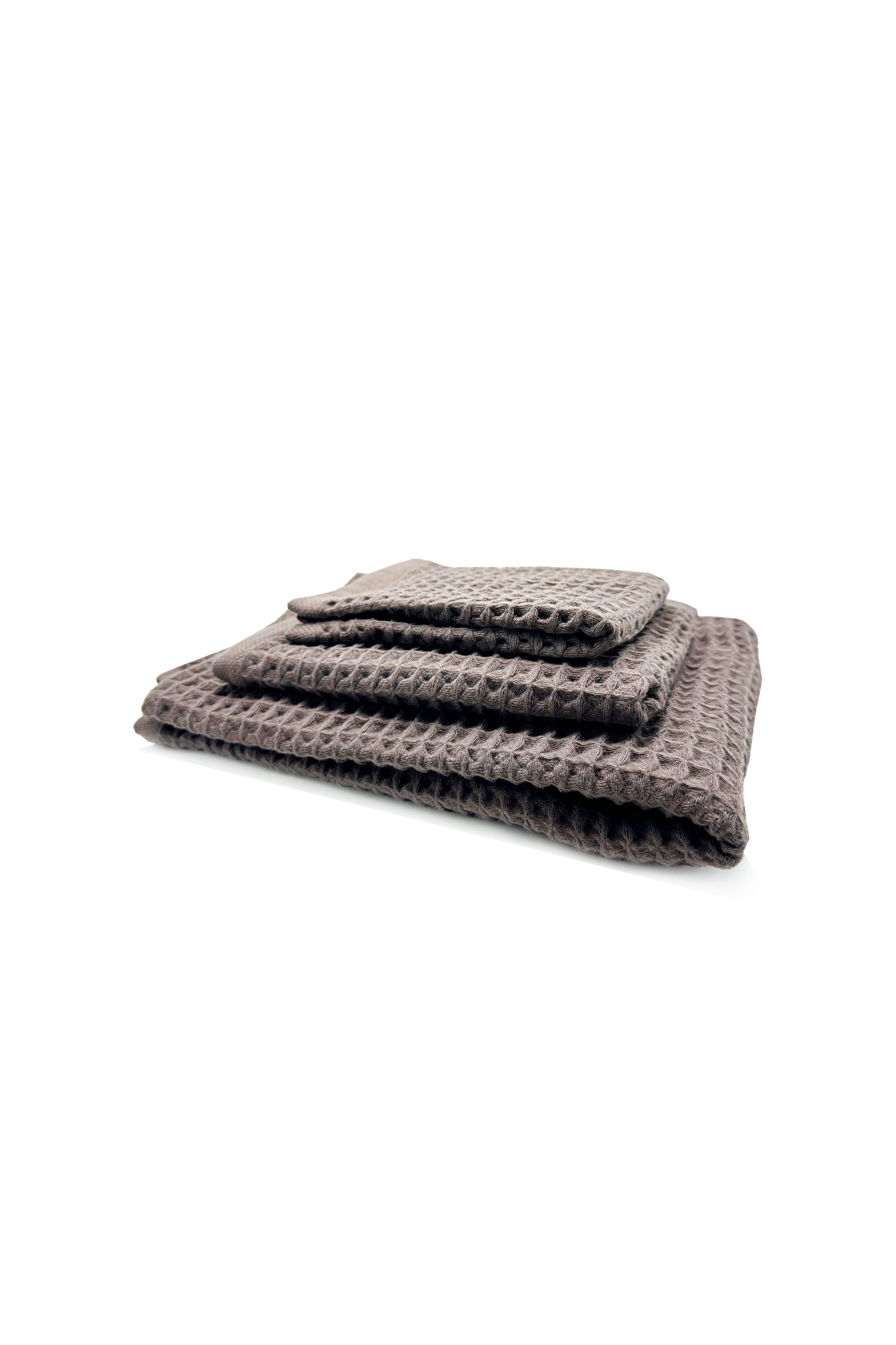 Image of thies unisex vegan Washi Matou Wafelhanddoek Neri Bruin