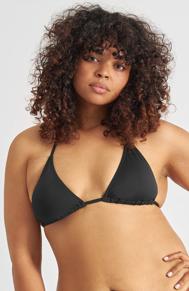 DEDICATED womens vegan Bikini Top Yxlan Black