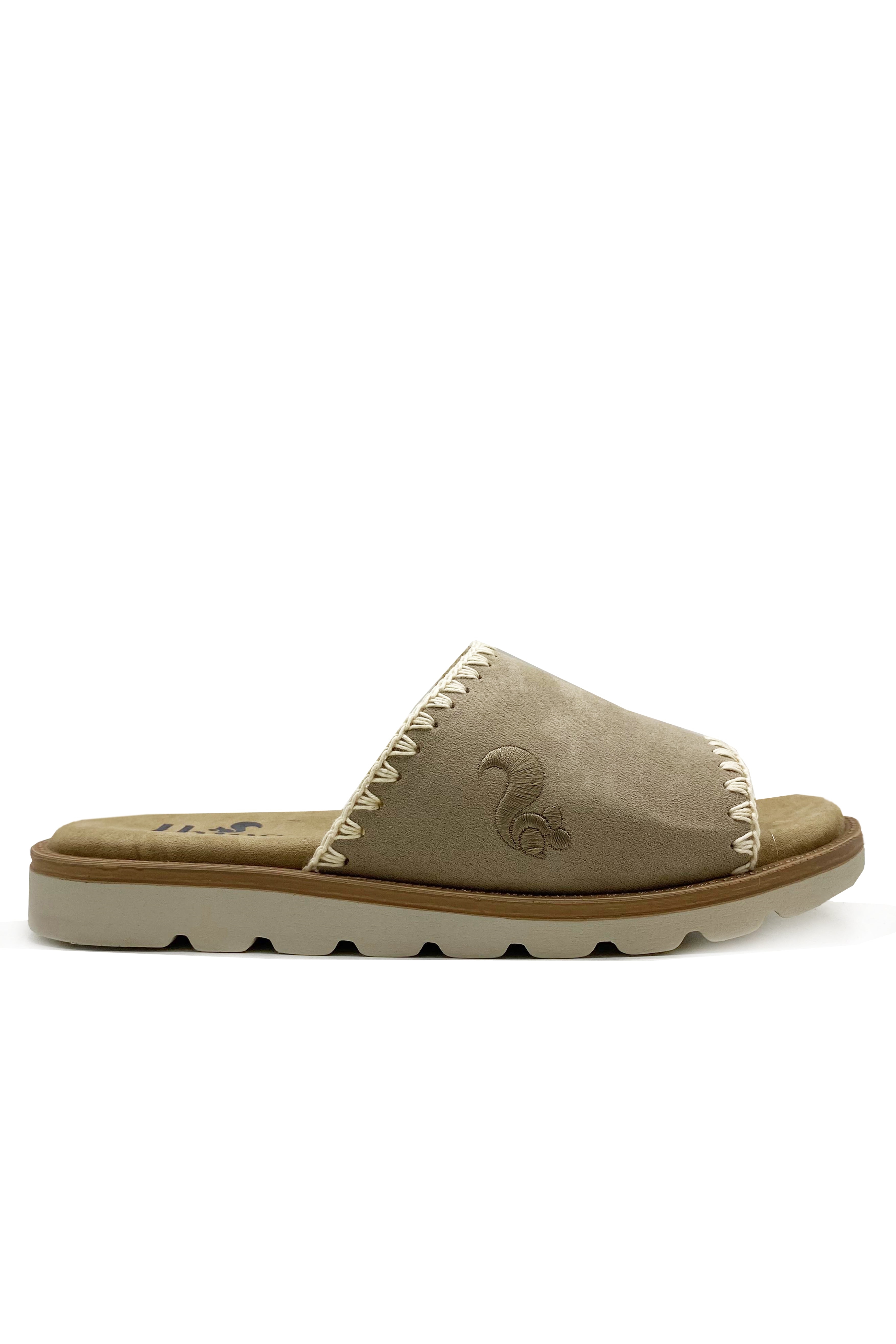 Thies Damen vegan Slide Rec Weich Gewebt Taupe