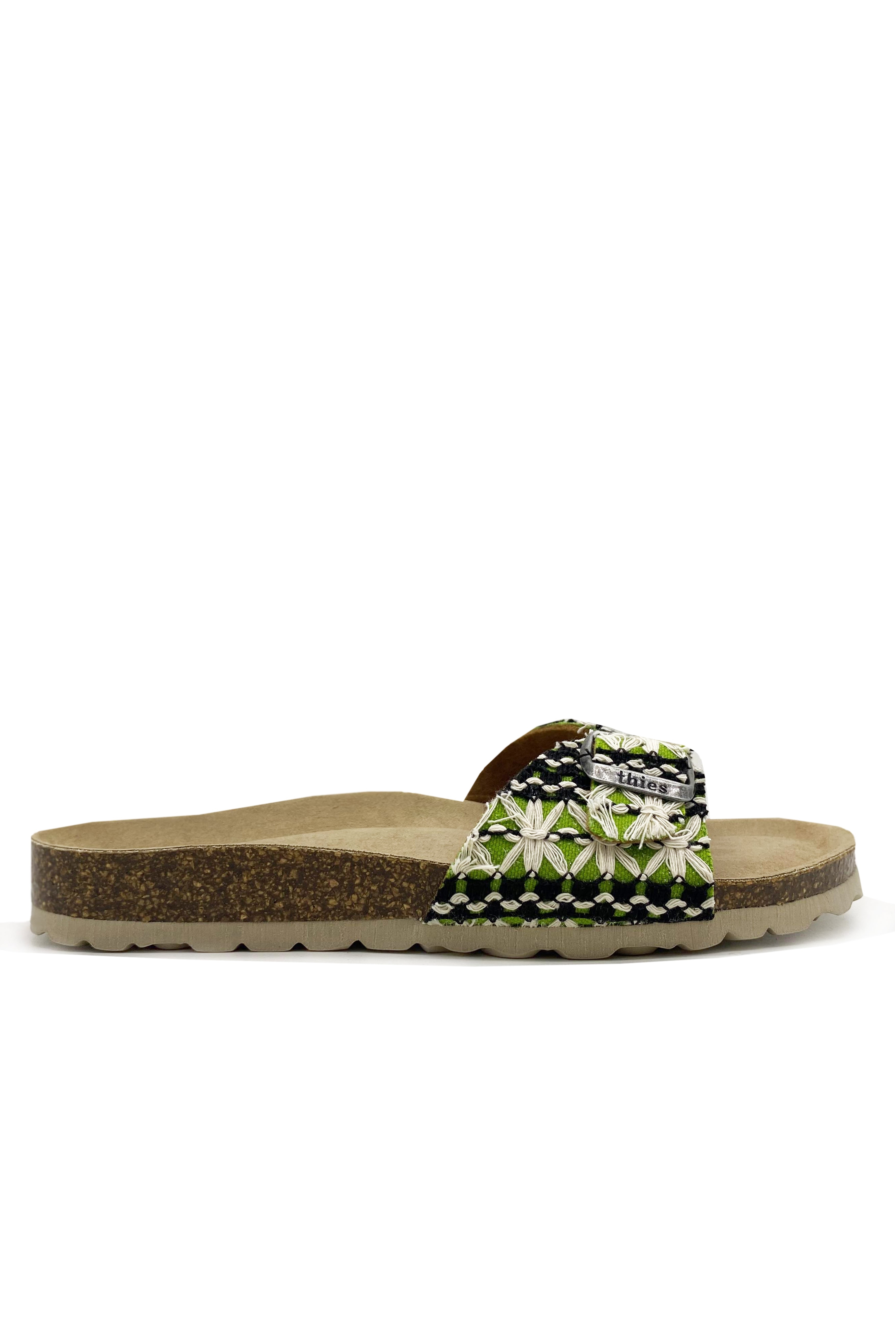 Image of thies dames vegan Bandsandaal Eco Boho Groen