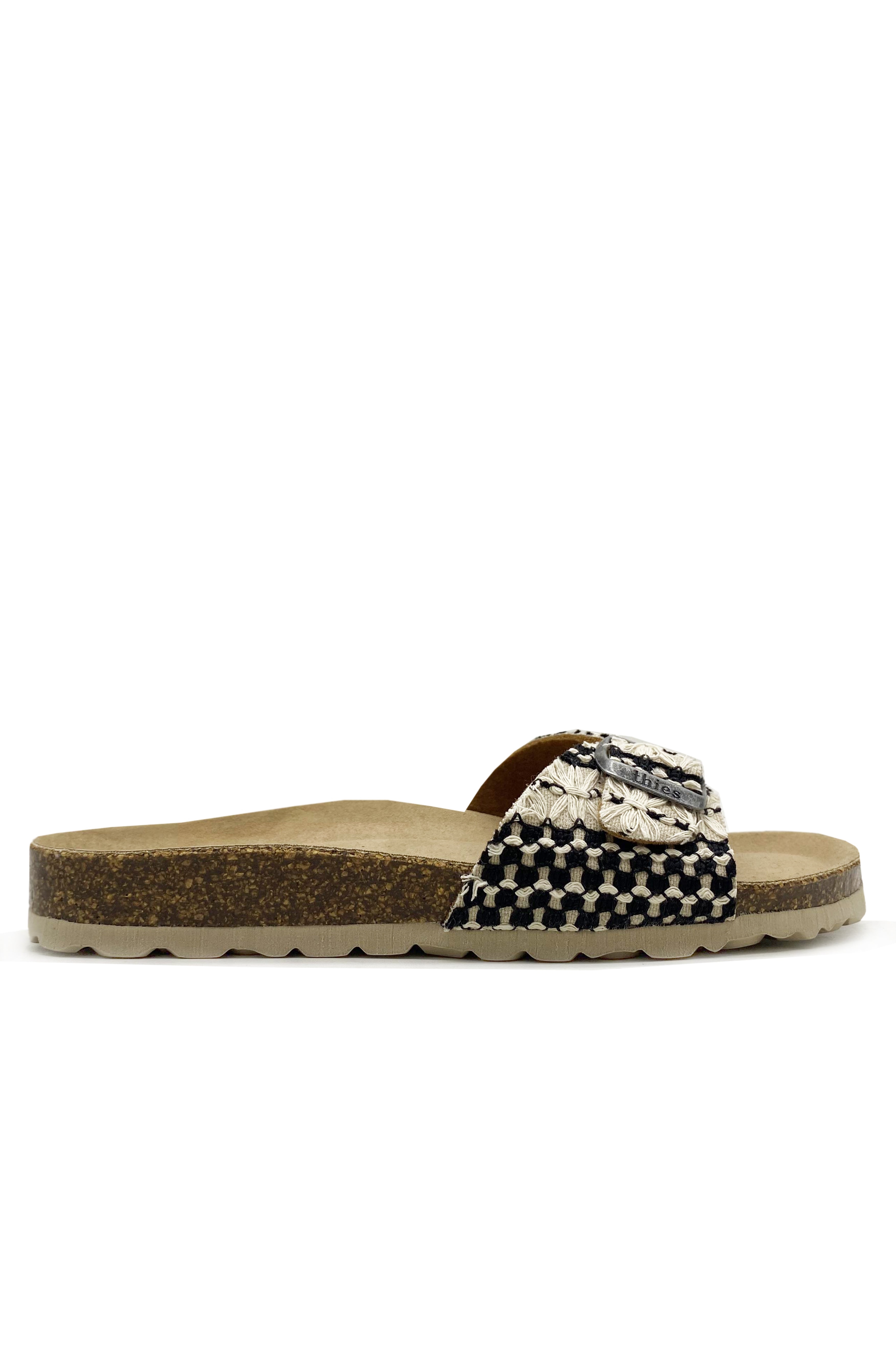 thies Damen vegan Riemchensandale Eco Boho Taupe