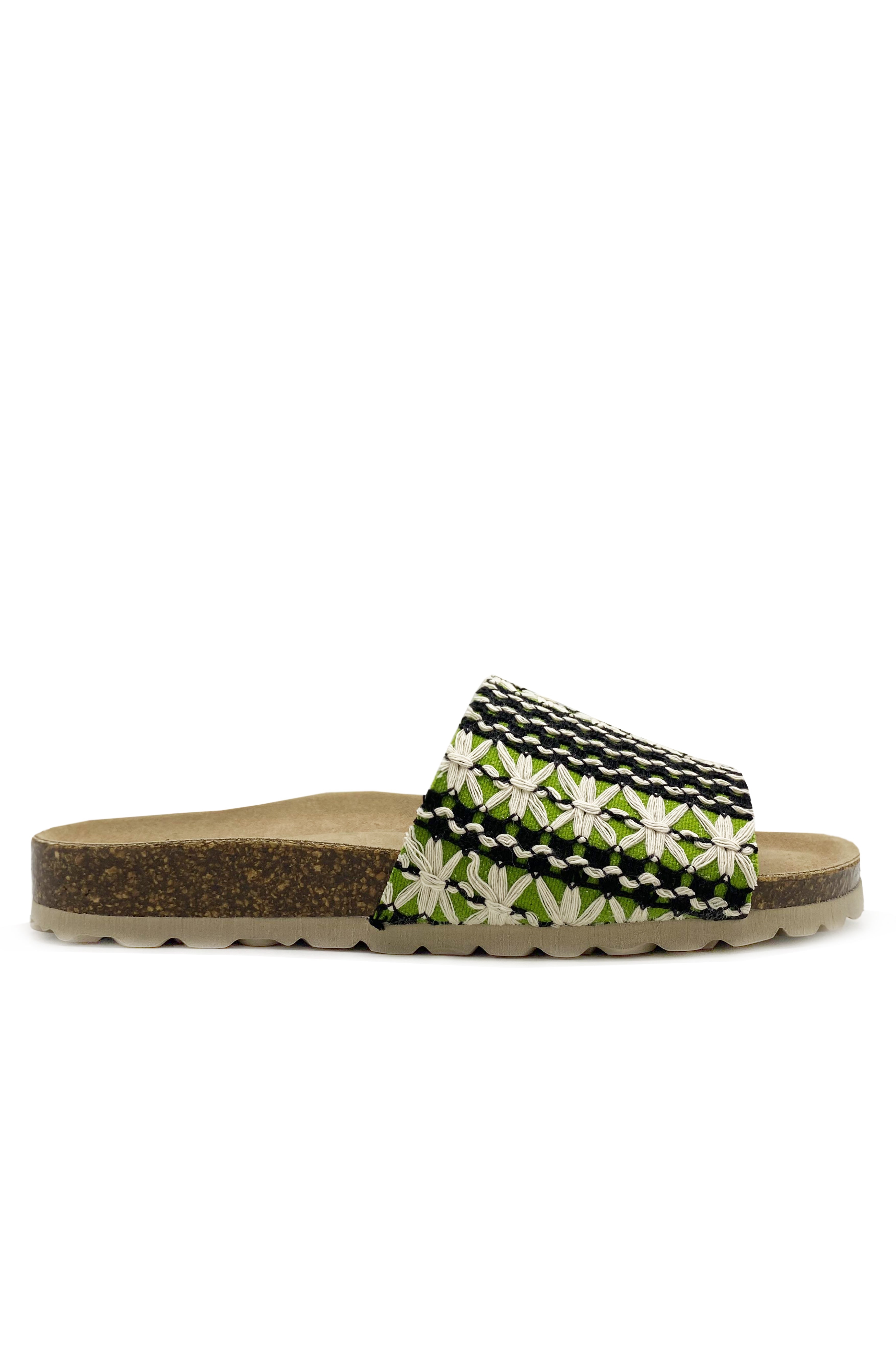 thies Damen vegan Slide Eco Boho Pool Grün