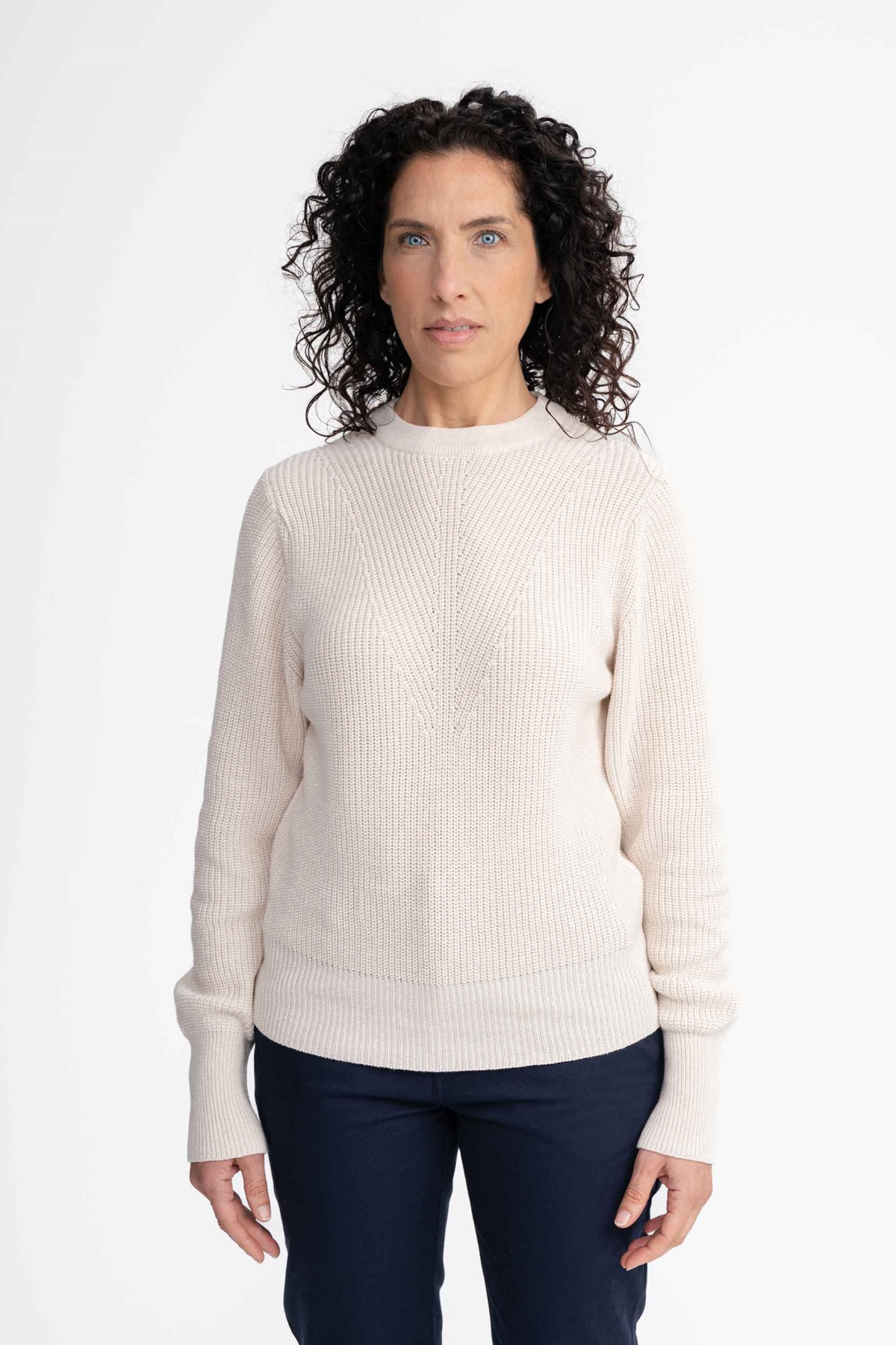 Image of MELA dames vegan Gebreide Trui Gauri Crème
