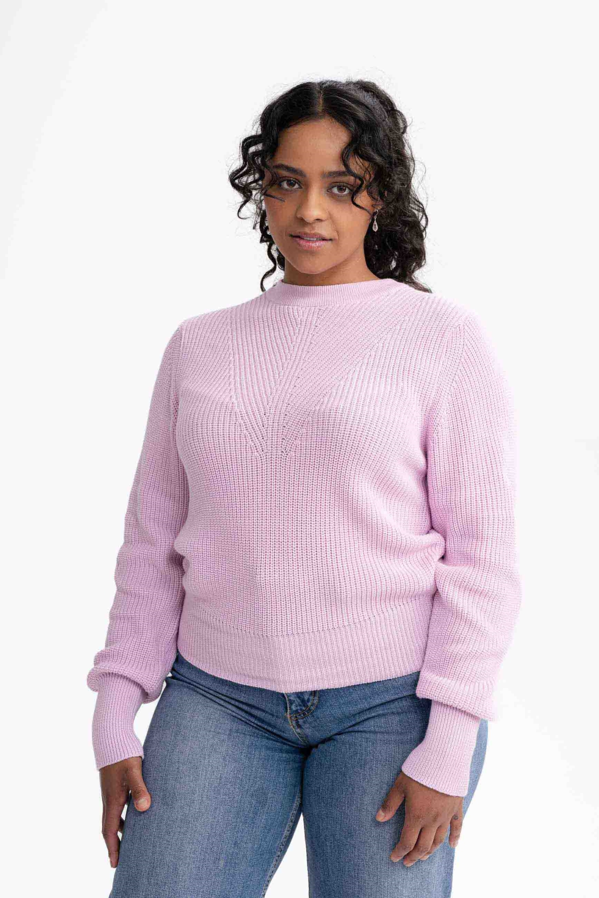 MELA Damen vegan Strickpullover Gauri Gelato Himbeere