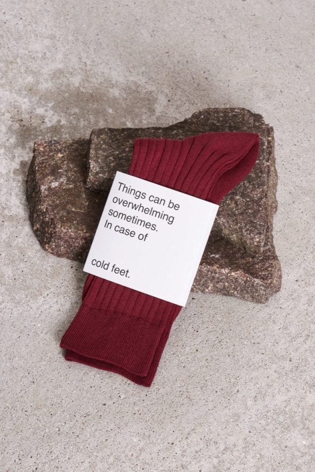 JAN 'N JUNE womens vegan Socks Syrah