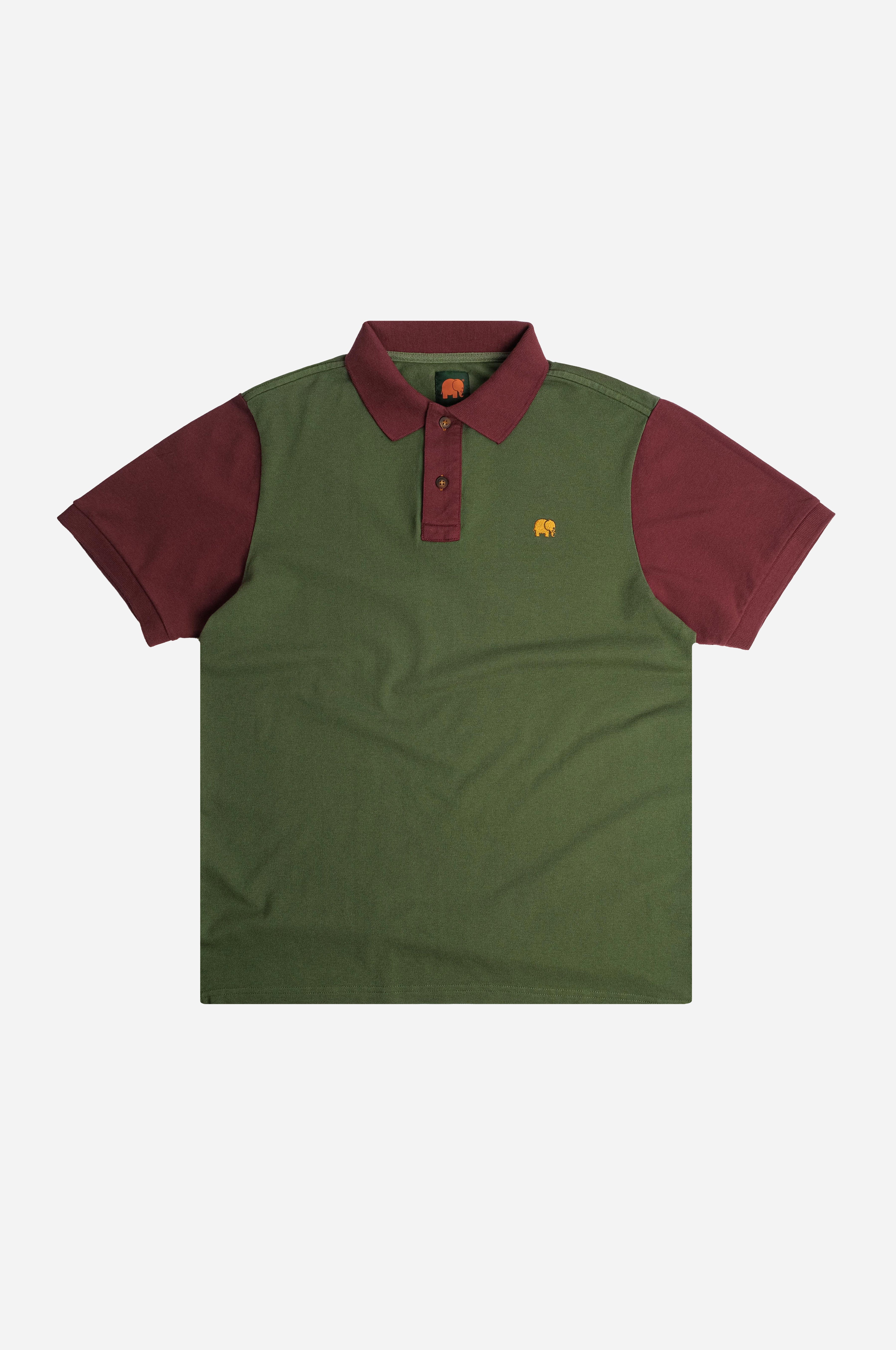 Trendsplant Herren vegan Poloshirt Color Block Greener Pastures