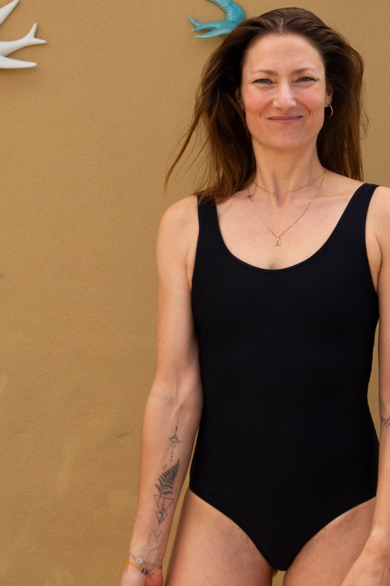 Image of Inaska dames vegan Badpak Klassiek Pure Black