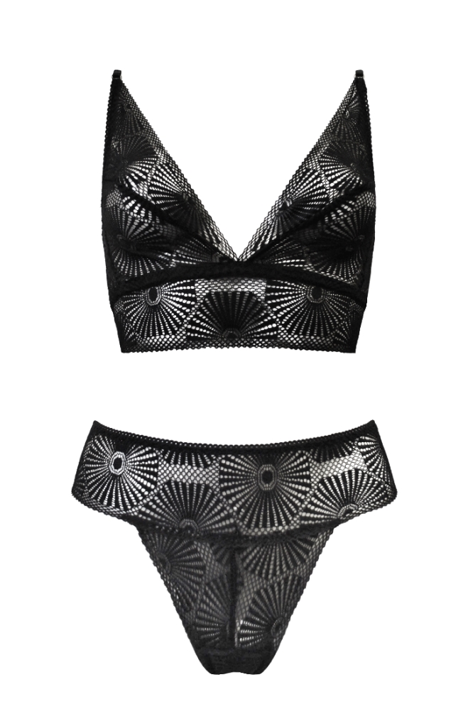 Image of Anekdot dames vegan Lingerieset Sun Zwart