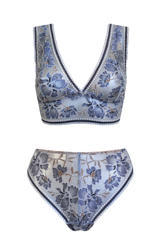 Image of Anekdot dames vegan Lingerieset Blauw Amber