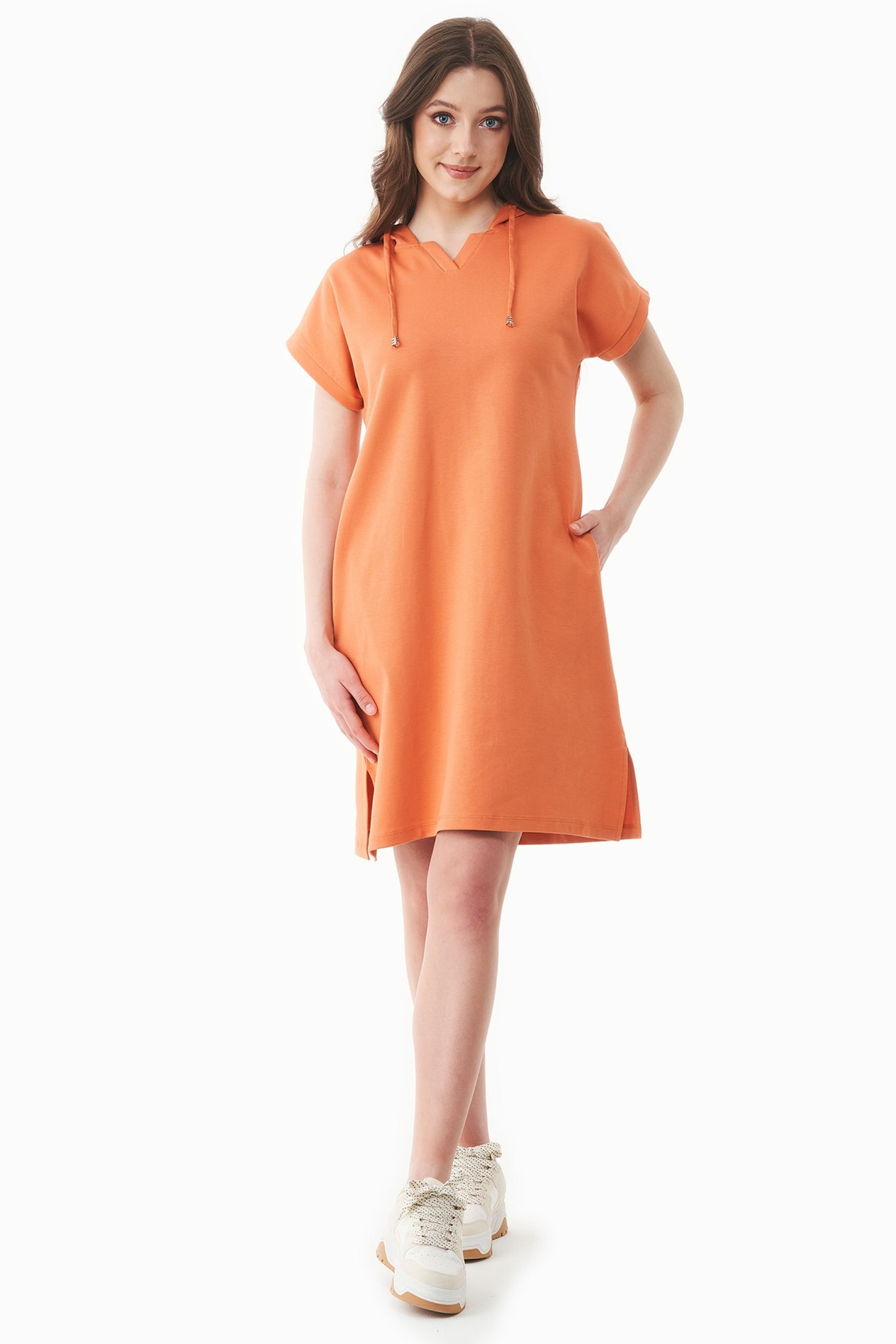 ORGANICATION Damen vegan Kleid Dusty Orange