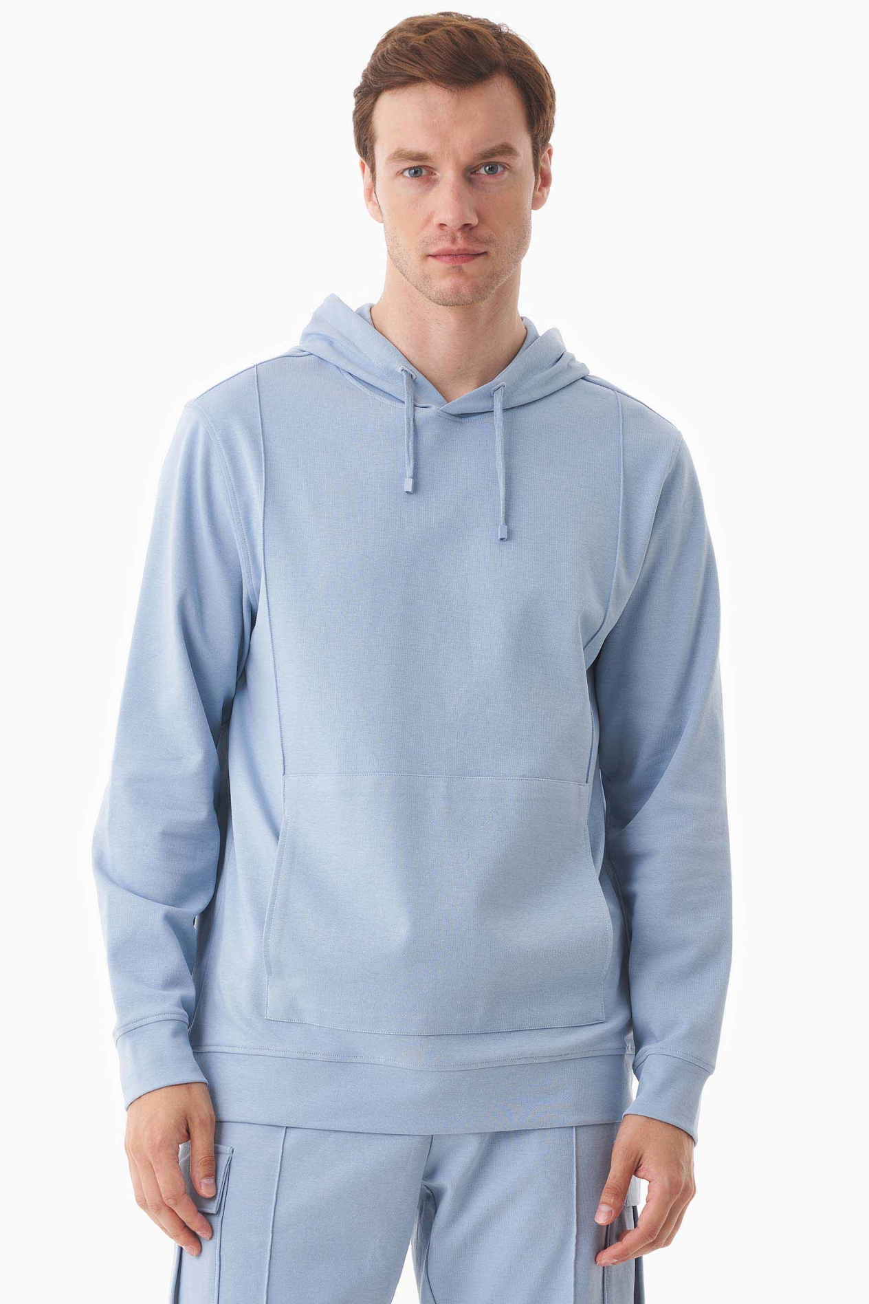 ORGANICATION Herren vegan Hoodie Eisblau