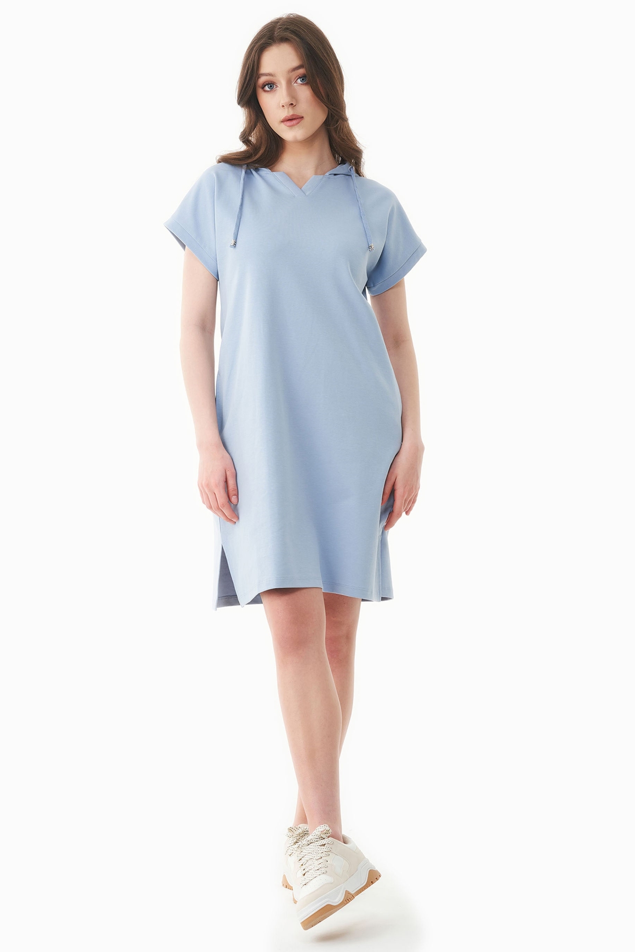 ORGANICATION Damen vegan Kleid Eisblau