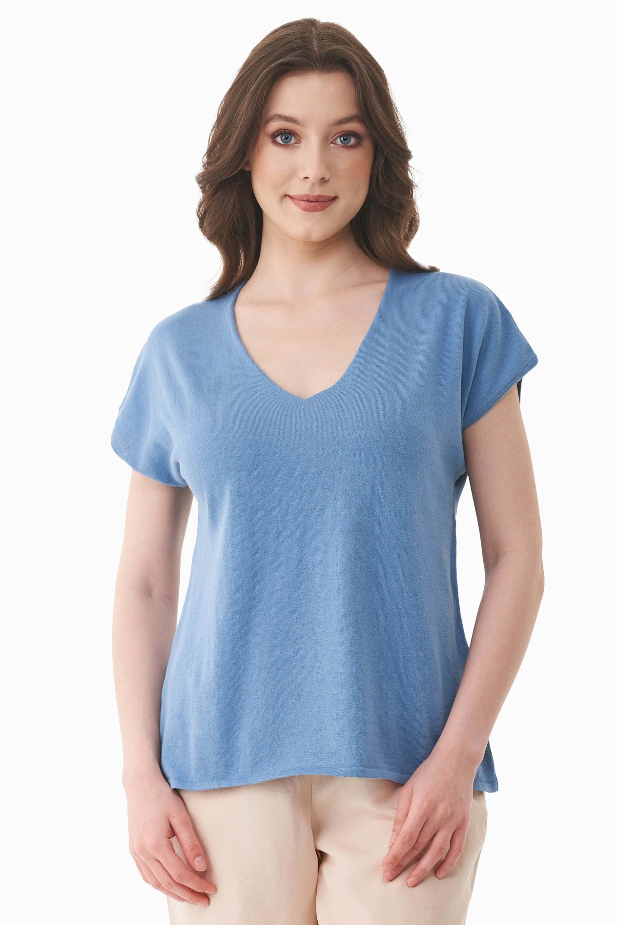 ORGANICATION Damen vegan Strickhemd Coronet Blau