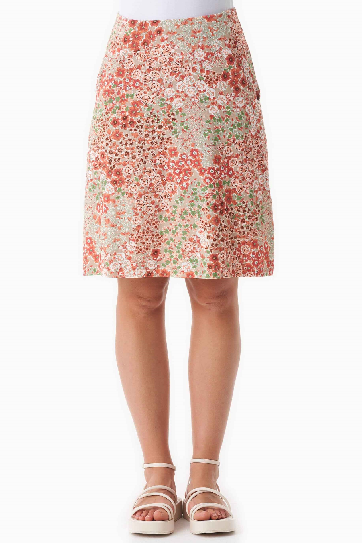 Image of ORGANICATION dames vegan Jersey Rok Met Bloemmotief Bloom Baby