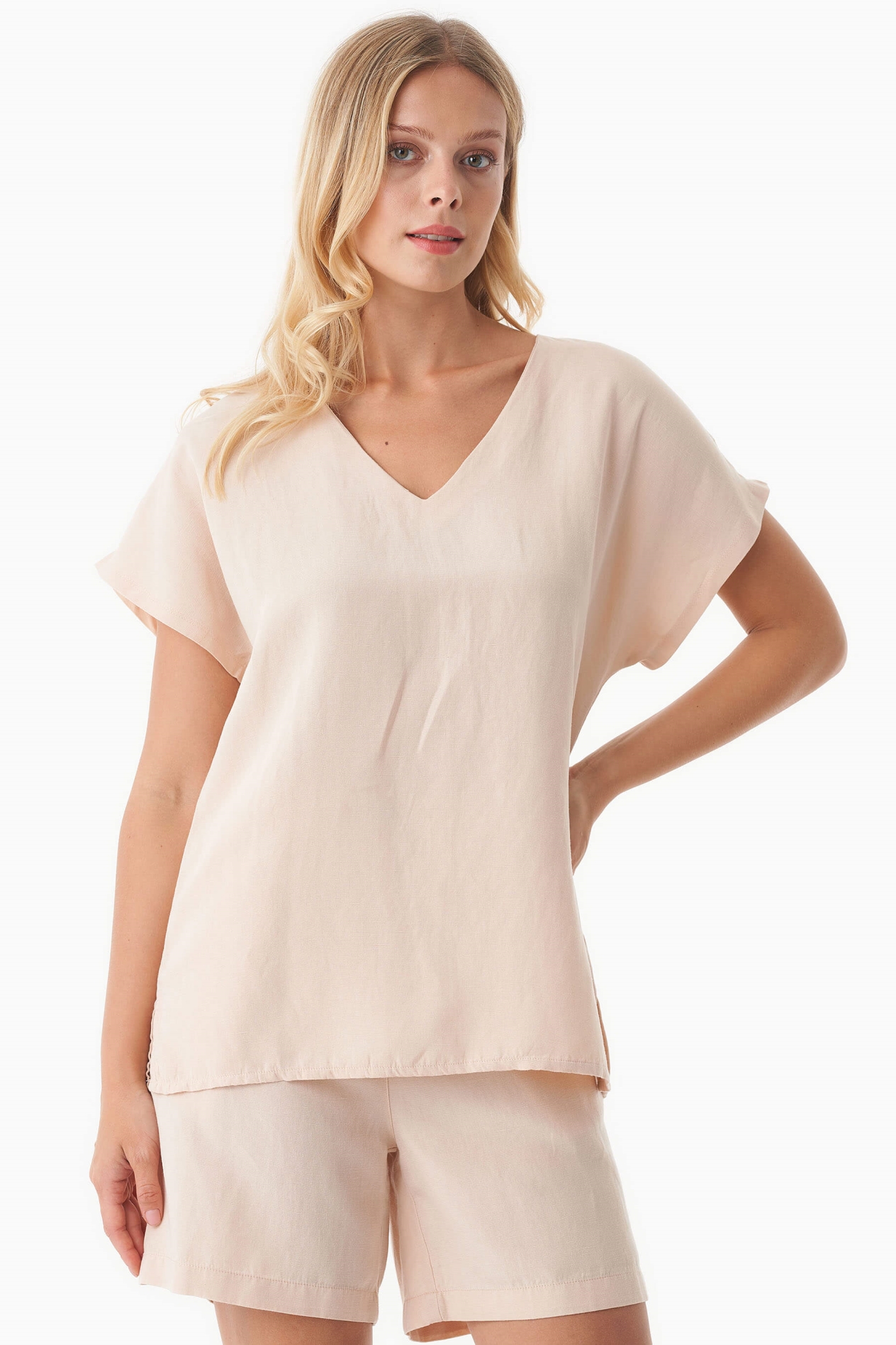 ORGANICATION Damen vegan Bluse Soft Beige