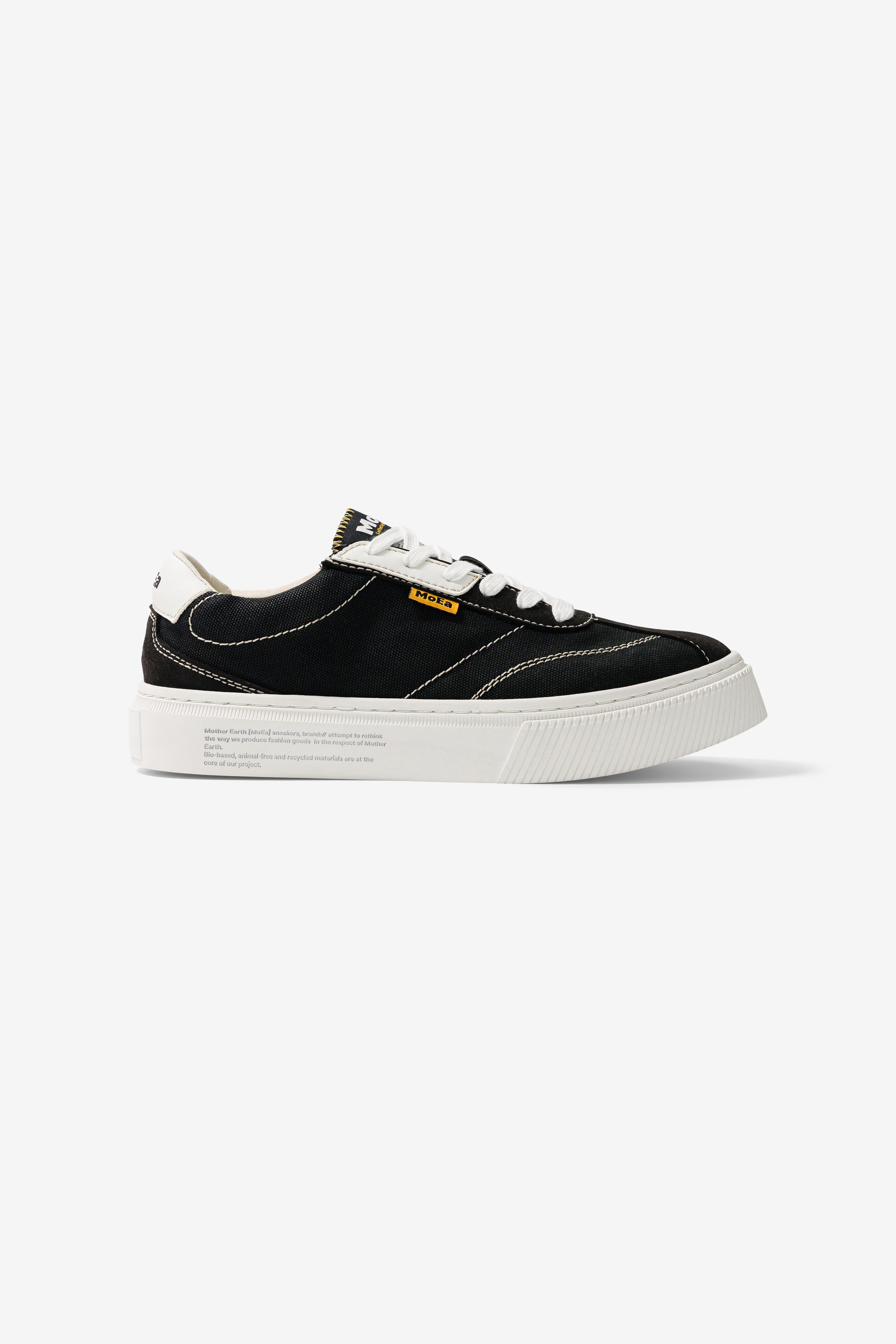 Image of MoEa mannen vegan Sneakers Gen4 Banaan Zwart & Wit