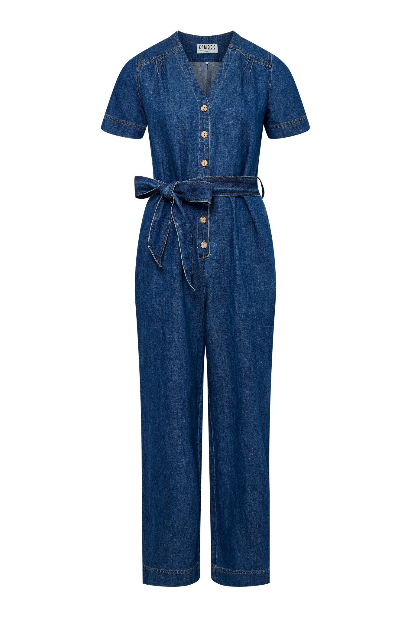 KOMODO Damen vegan Jumpsuit Elouise Mid Wash Blau