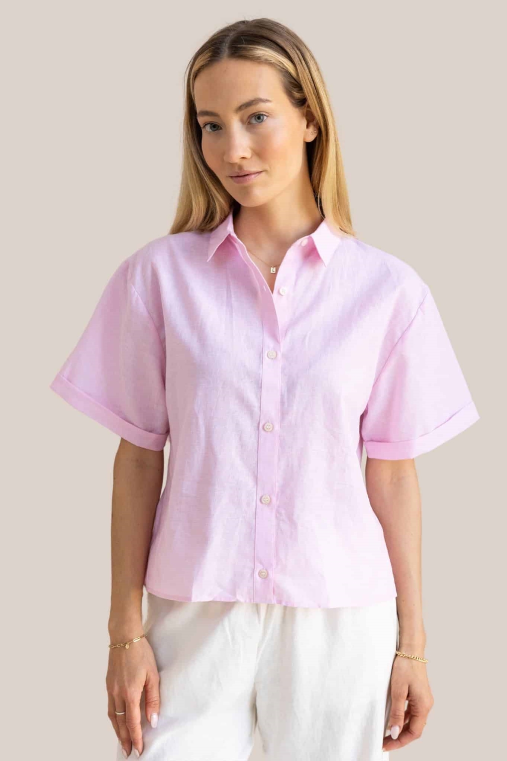 85038 - Damen vegan Bluse Eden Rosa