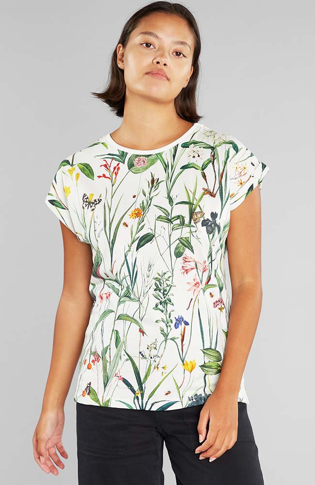 DEDICATED womens vegan T-Shirt Visby Flower Field